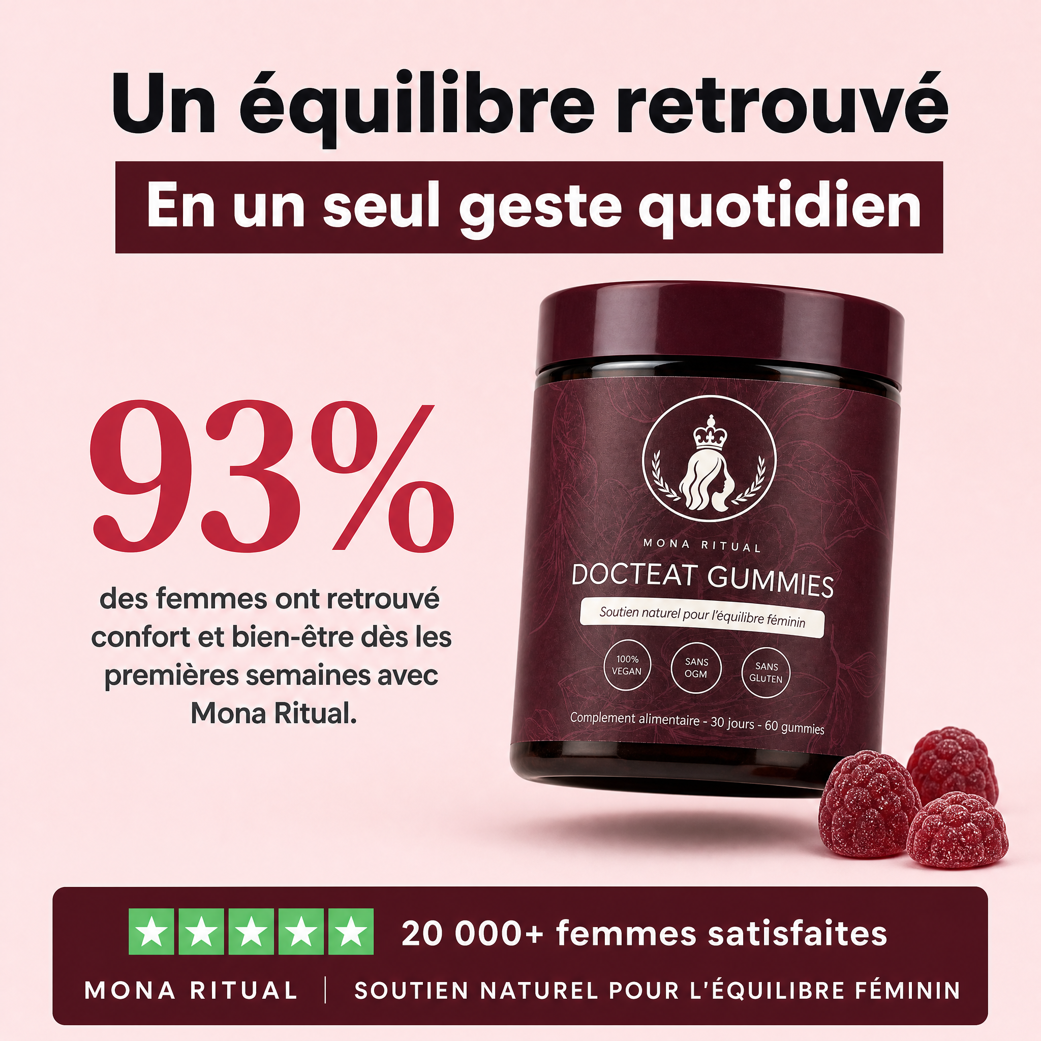 Mona Ritual Facebook ad: L'acné hormonale a sa cure.