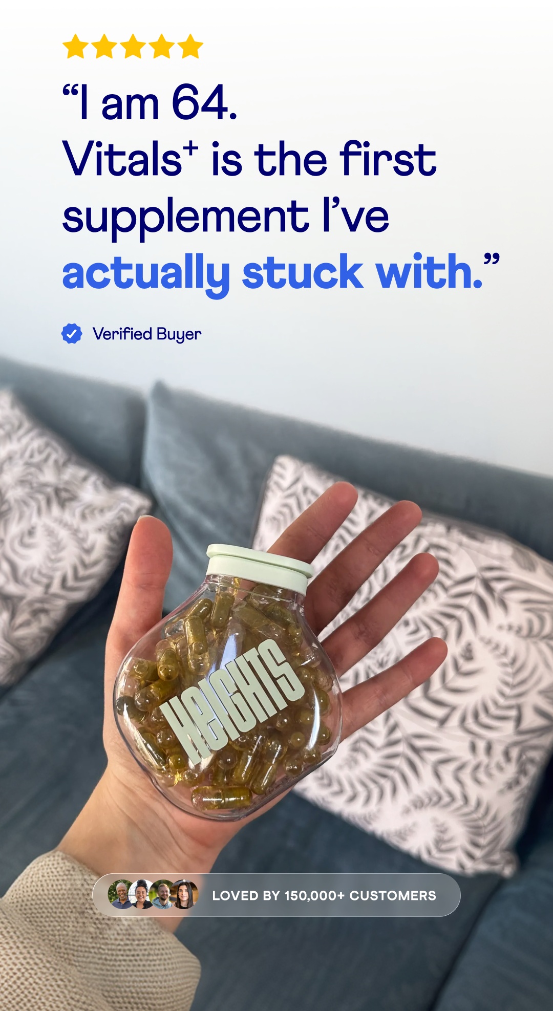 Your Heights Facebook ad: You've earned this time. Don't spend it feeling tired.