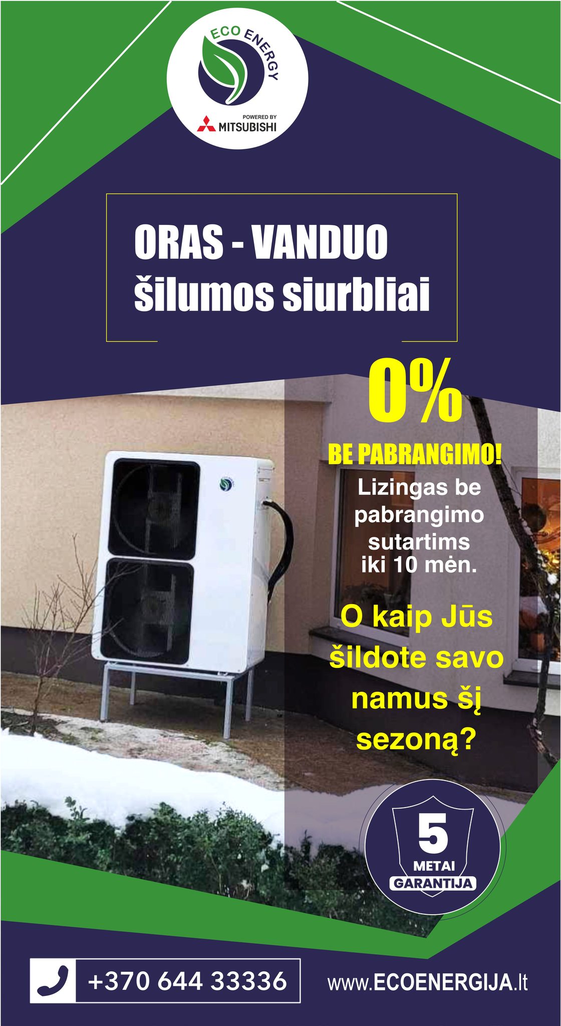 ECO Energija - oras / vanduo šilumos siurbliai Facebook ad