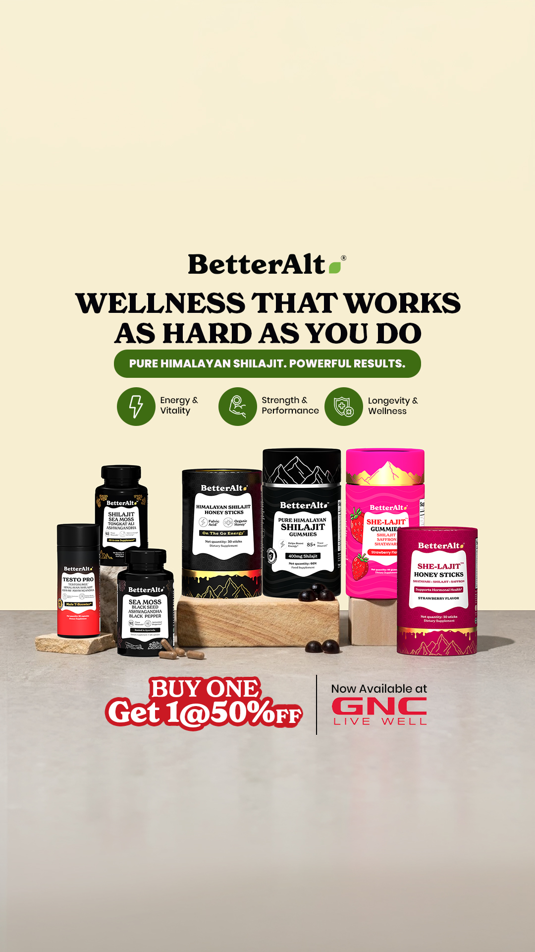 GNC Live Well Facebook ad