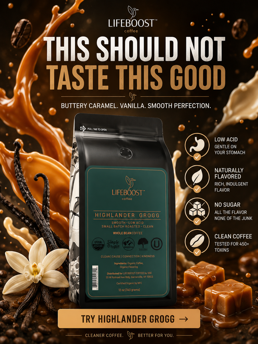 Lifeboost Coffee Facebook ad