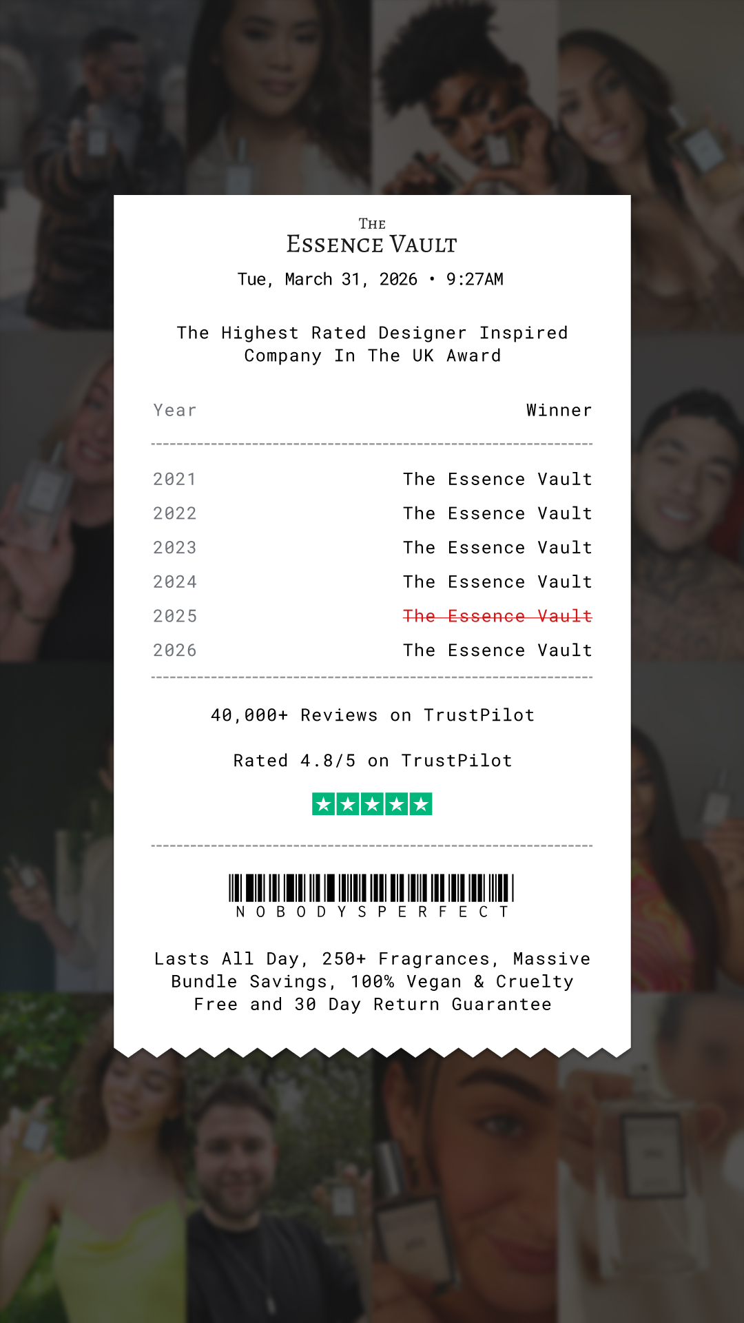 The Essence Vault Facebook ad