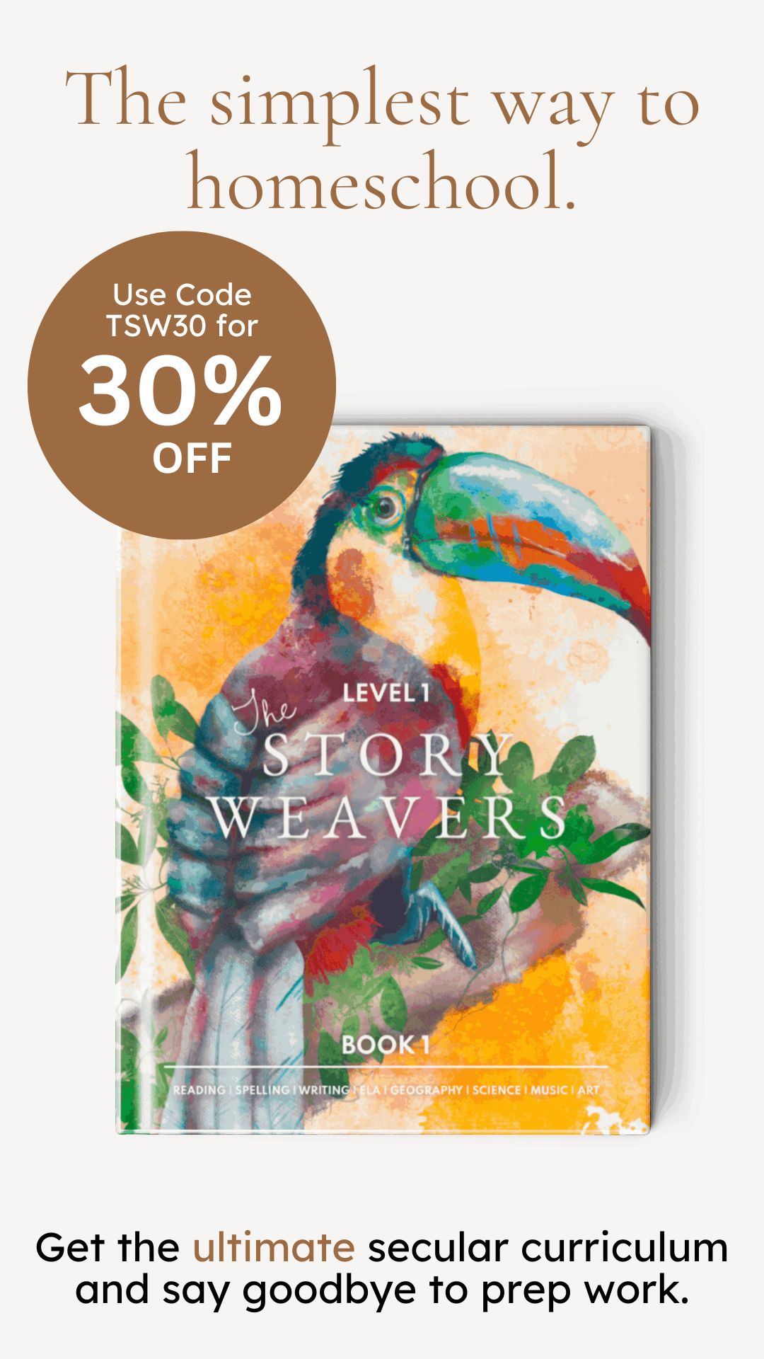 The Story Weavers Facebook ad