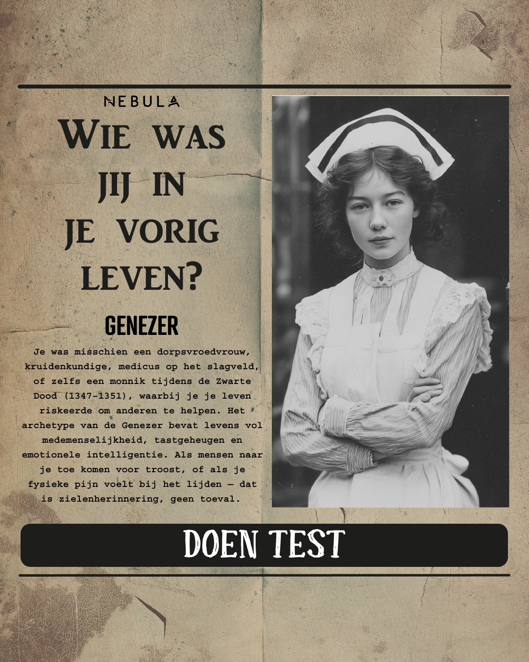 Nebula: Past Life Power Reading Facebook ad: Doe de test →