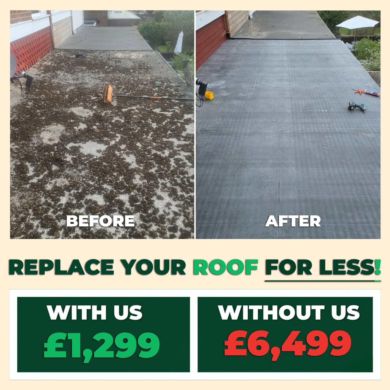 Ellis’s Roofing and Property Solutions Facebook ad