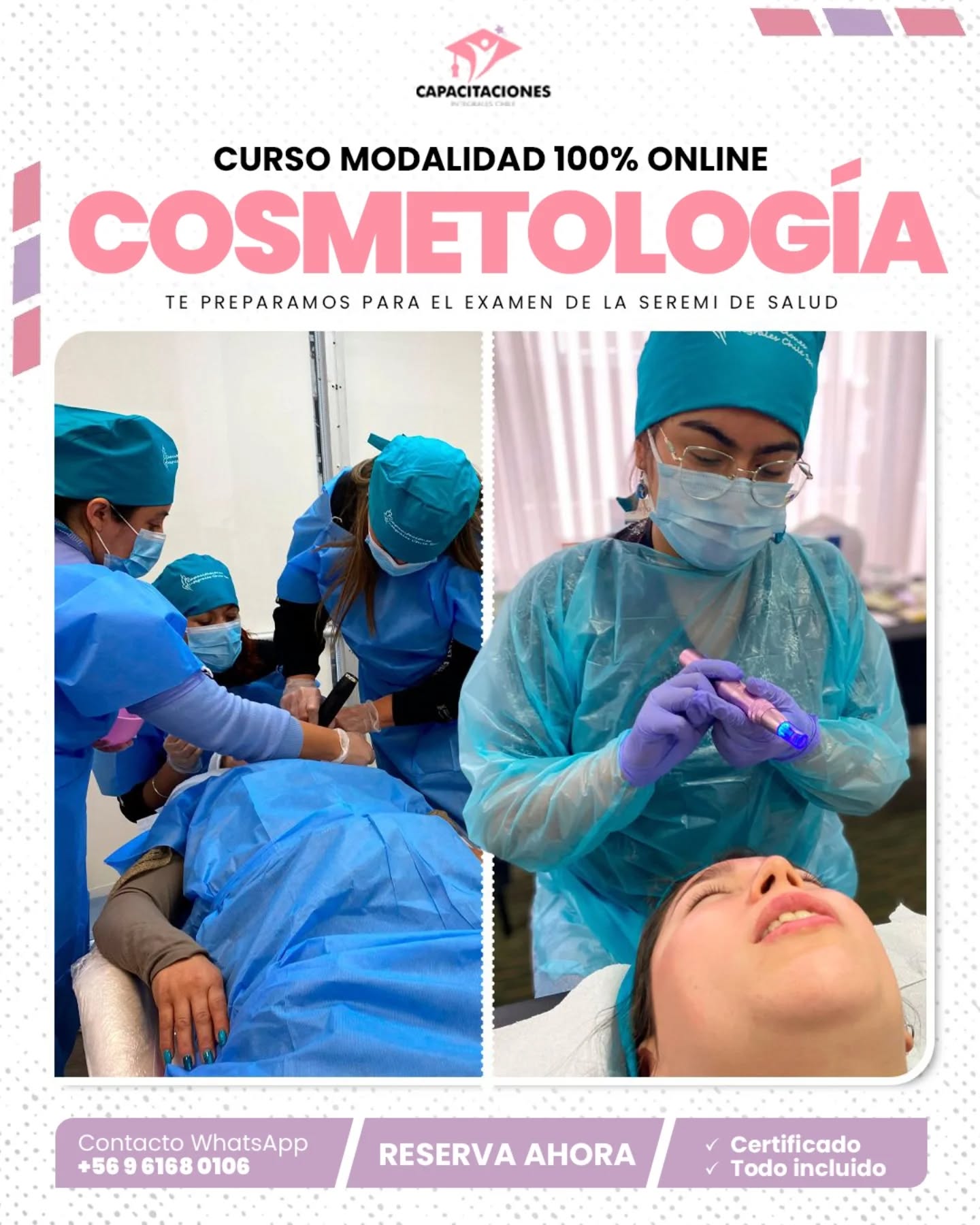 Capacitaciones Integrales CHILE SPA Facebook ad: ¡Impulsa tu Carrera en Estética Facial!