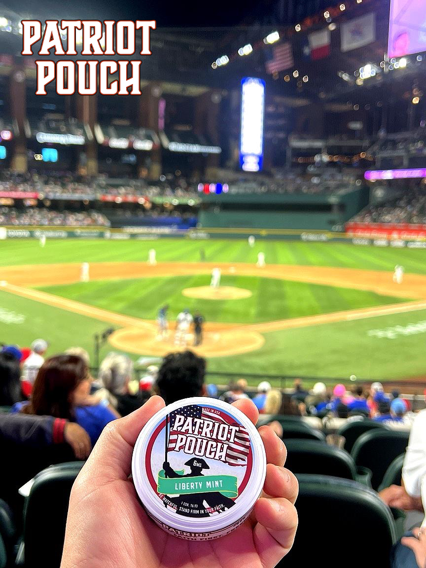 patriotpouch Facebook ad: Nothing beats a day at the ballpark-crack of…