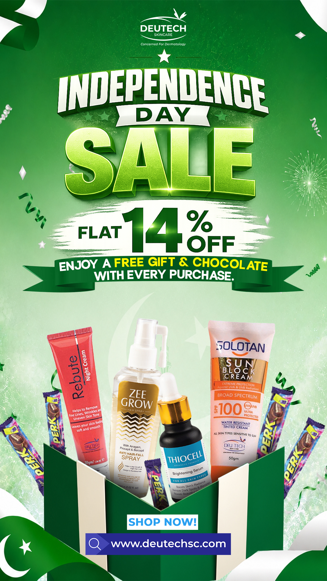 Deutech Skincare Facebook ad from Aug 15, 2026