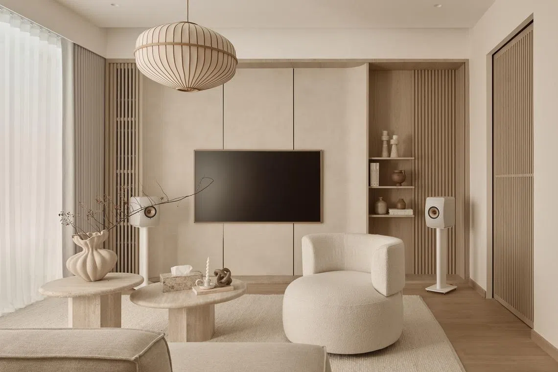 Home and Decor Singapore Facebook ad: A single design element inspired it all: A pleated…