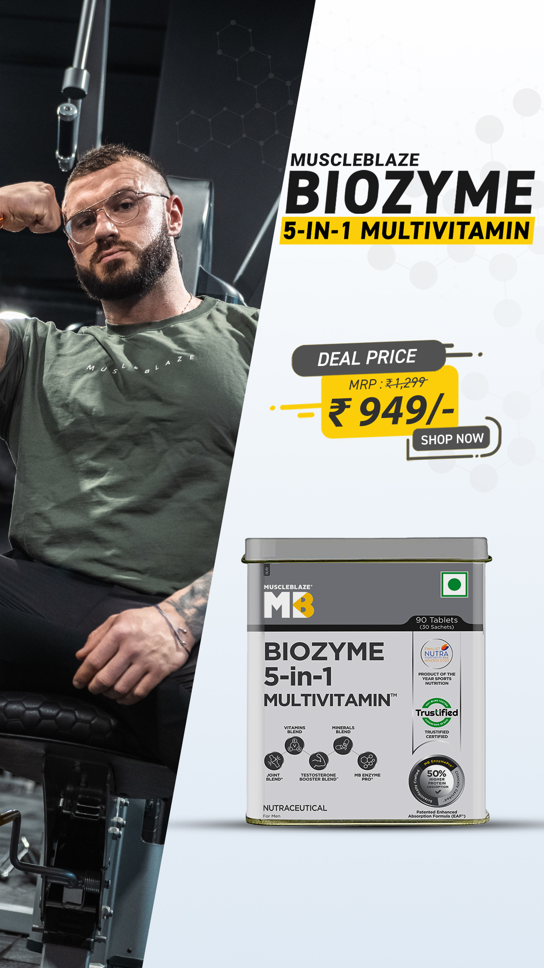 MuscleBlaze Facebook ad