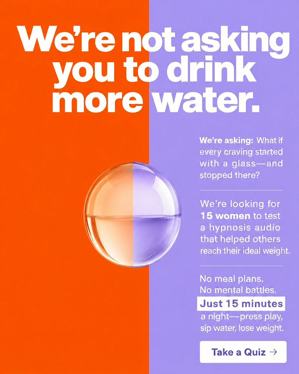 Kure for Hypnotherapy Facebook ad