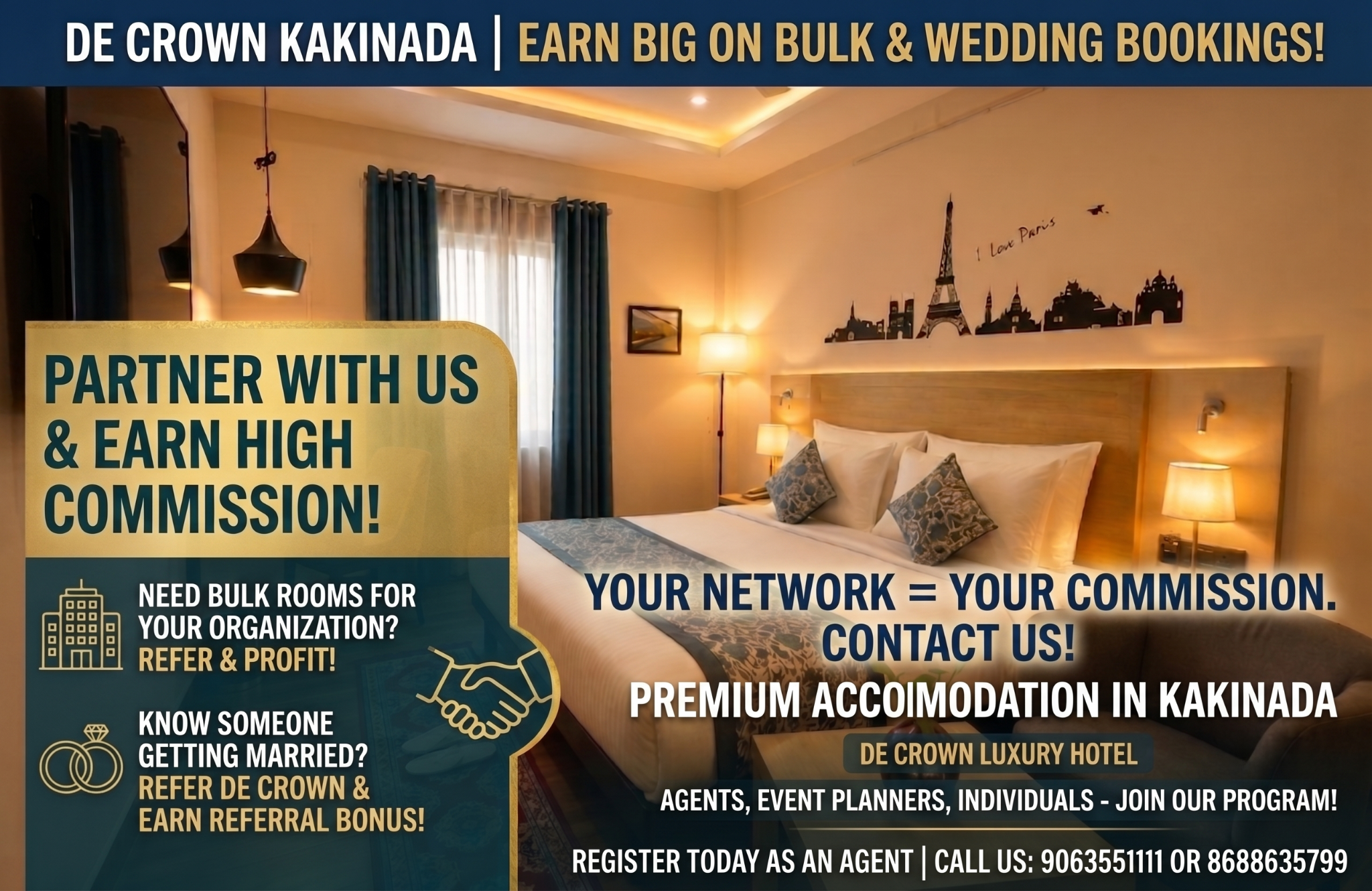 De Crown - De Alphabet Luxury Hotel Kakinada Facebook ad from Jun 9, 2026