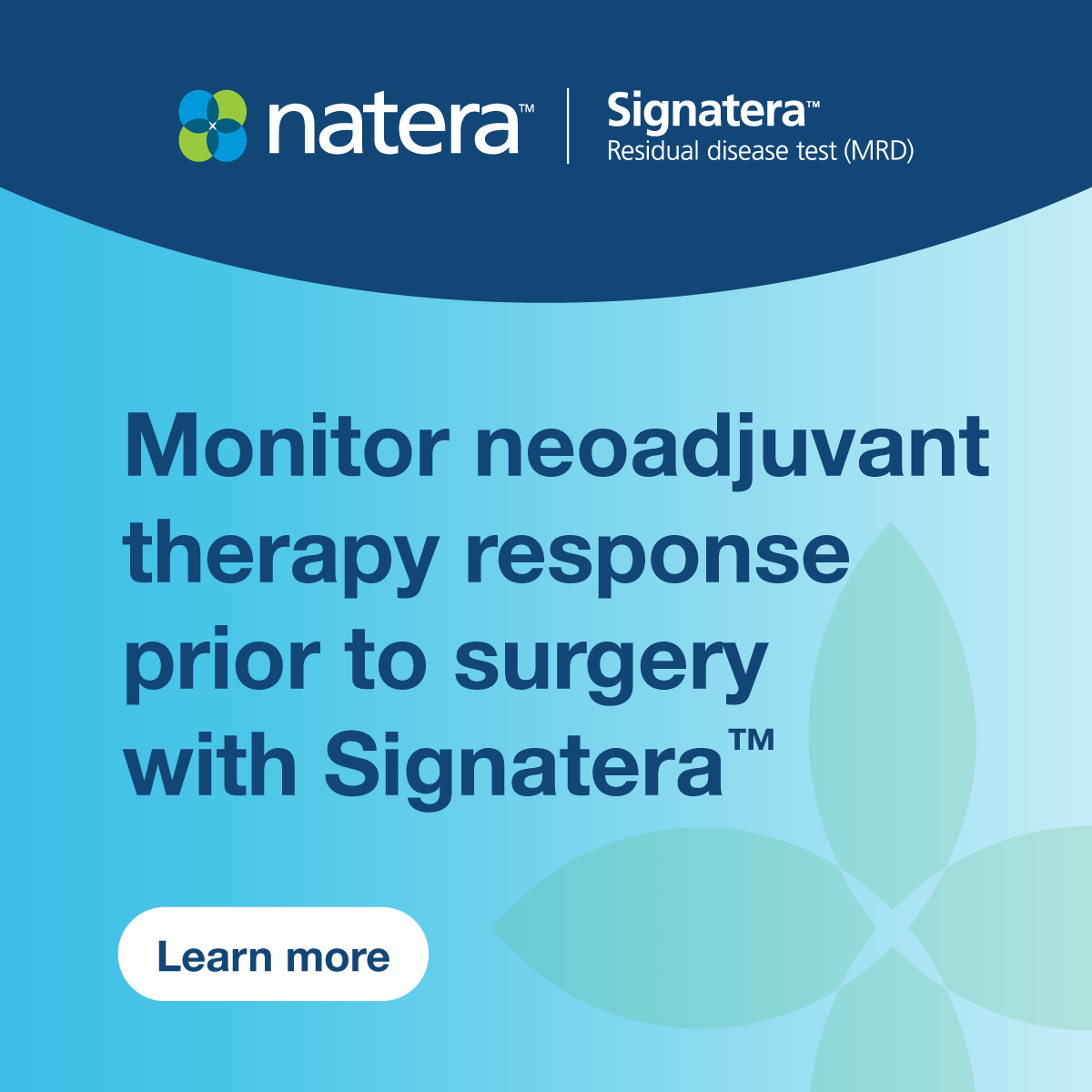 Natera Facebook ad: Access therapy response before surgery