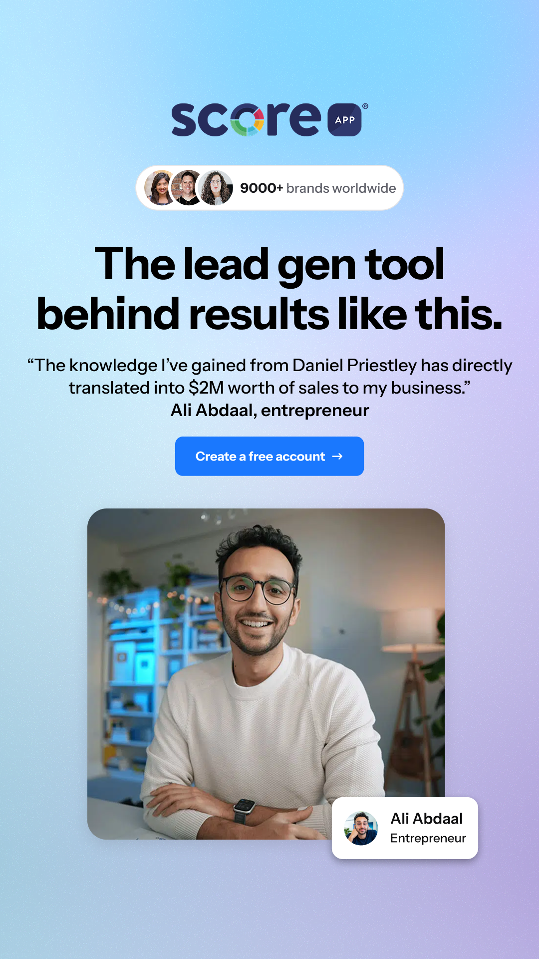 ScoreApp Facebook ad