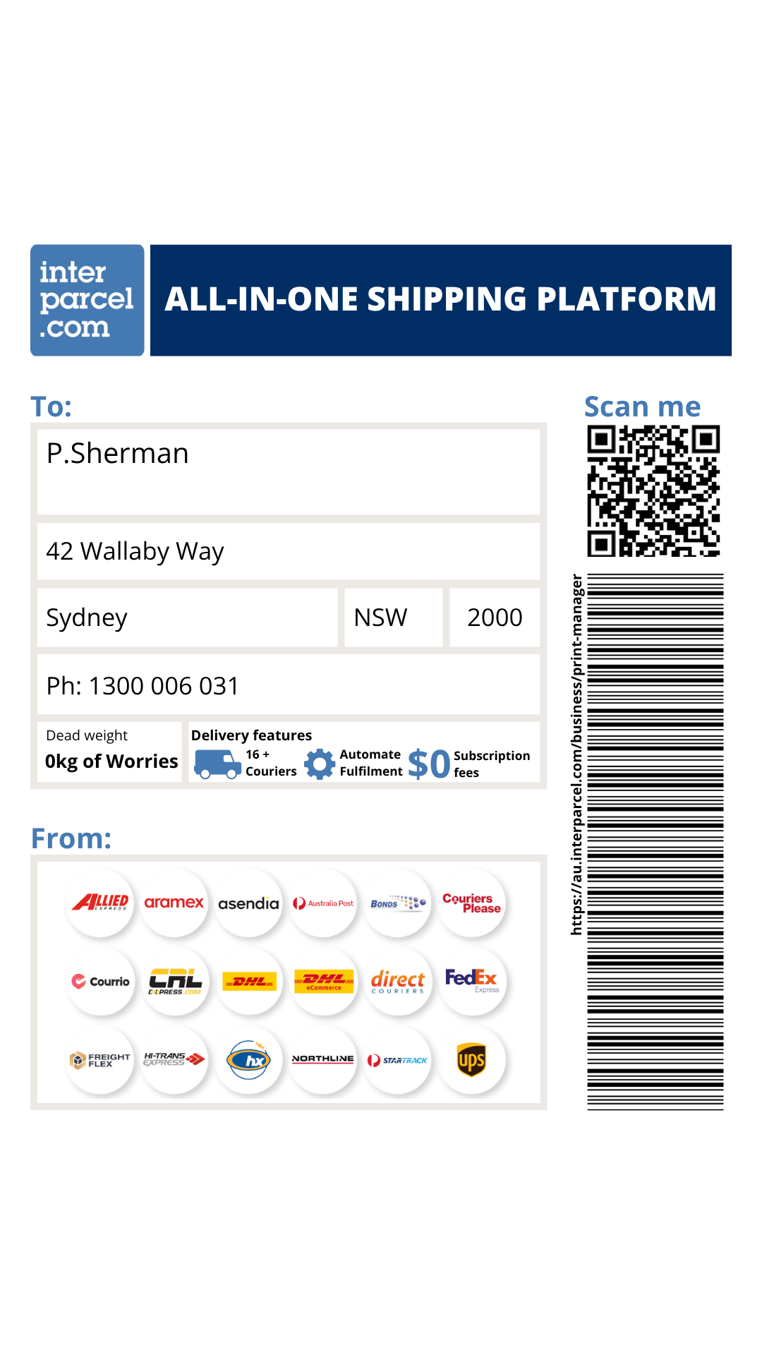 Interparcel Australia Facebook ad from Jan 13, 2026
