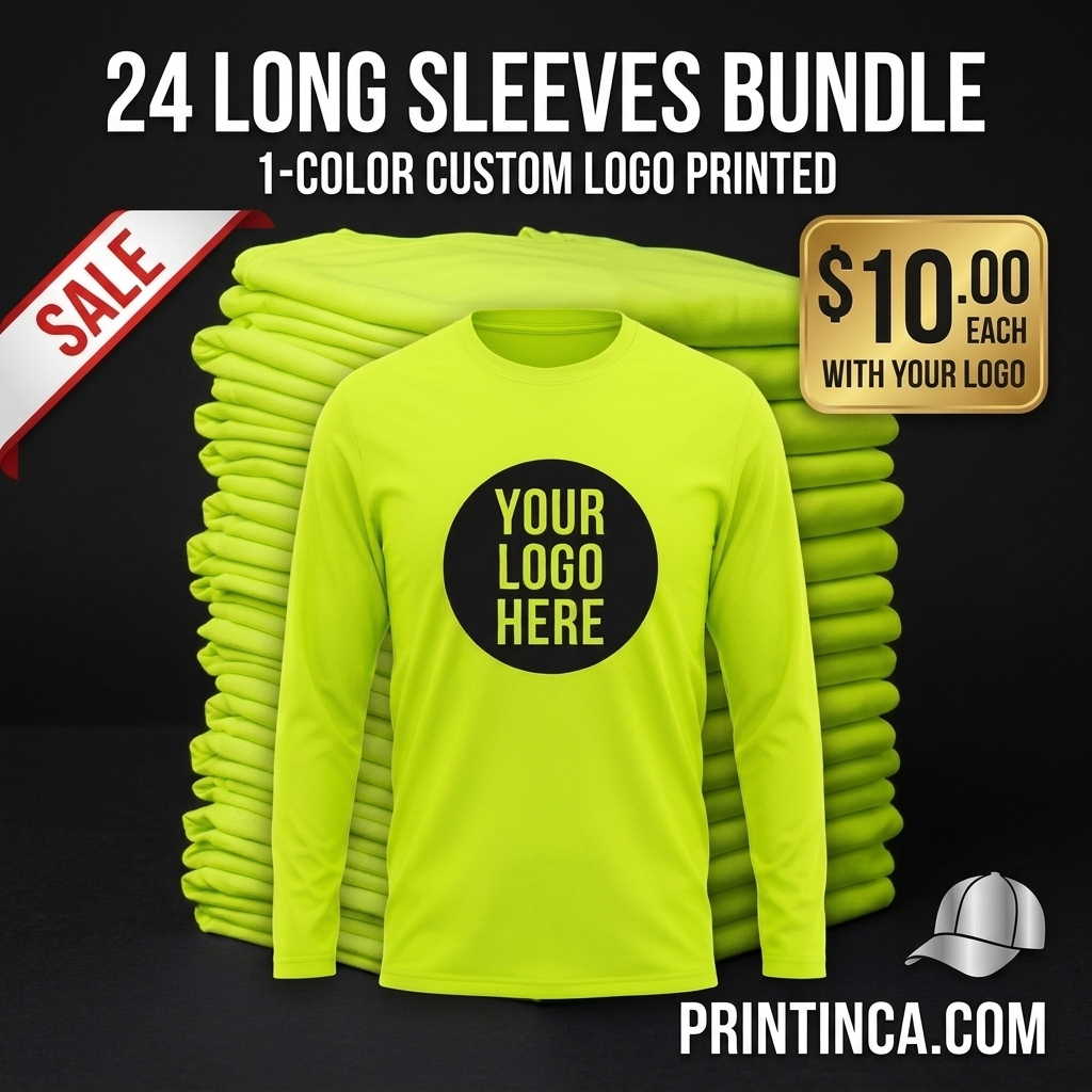 Print Inca Facebook ad: 24 Long Sleeves Bundle, $10 Each