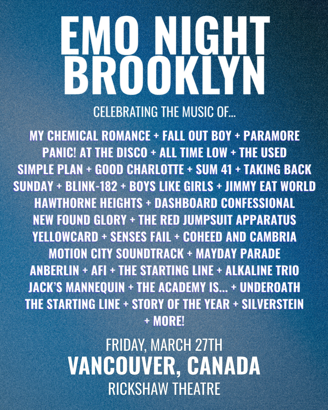 Emo Night Brooklyn Facebook ad