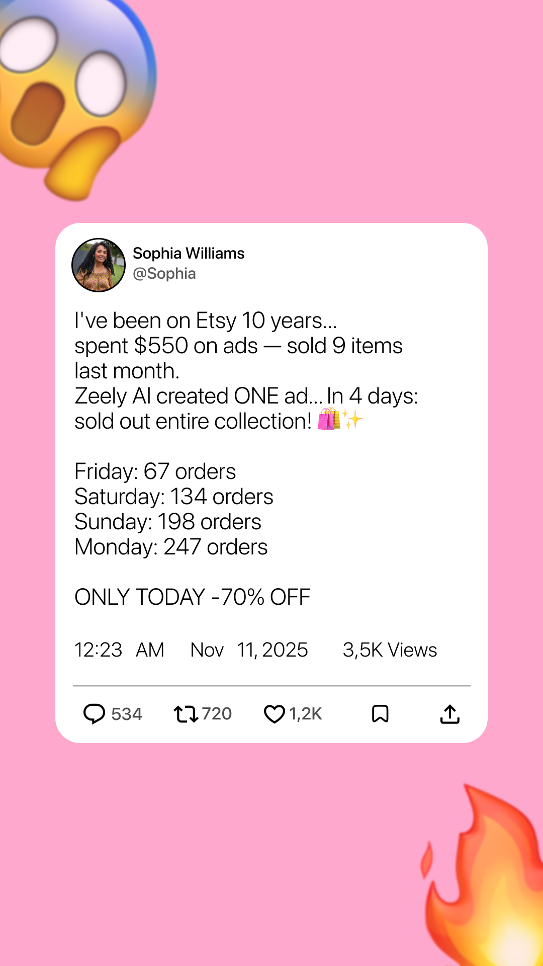 Zeely Facebook ad