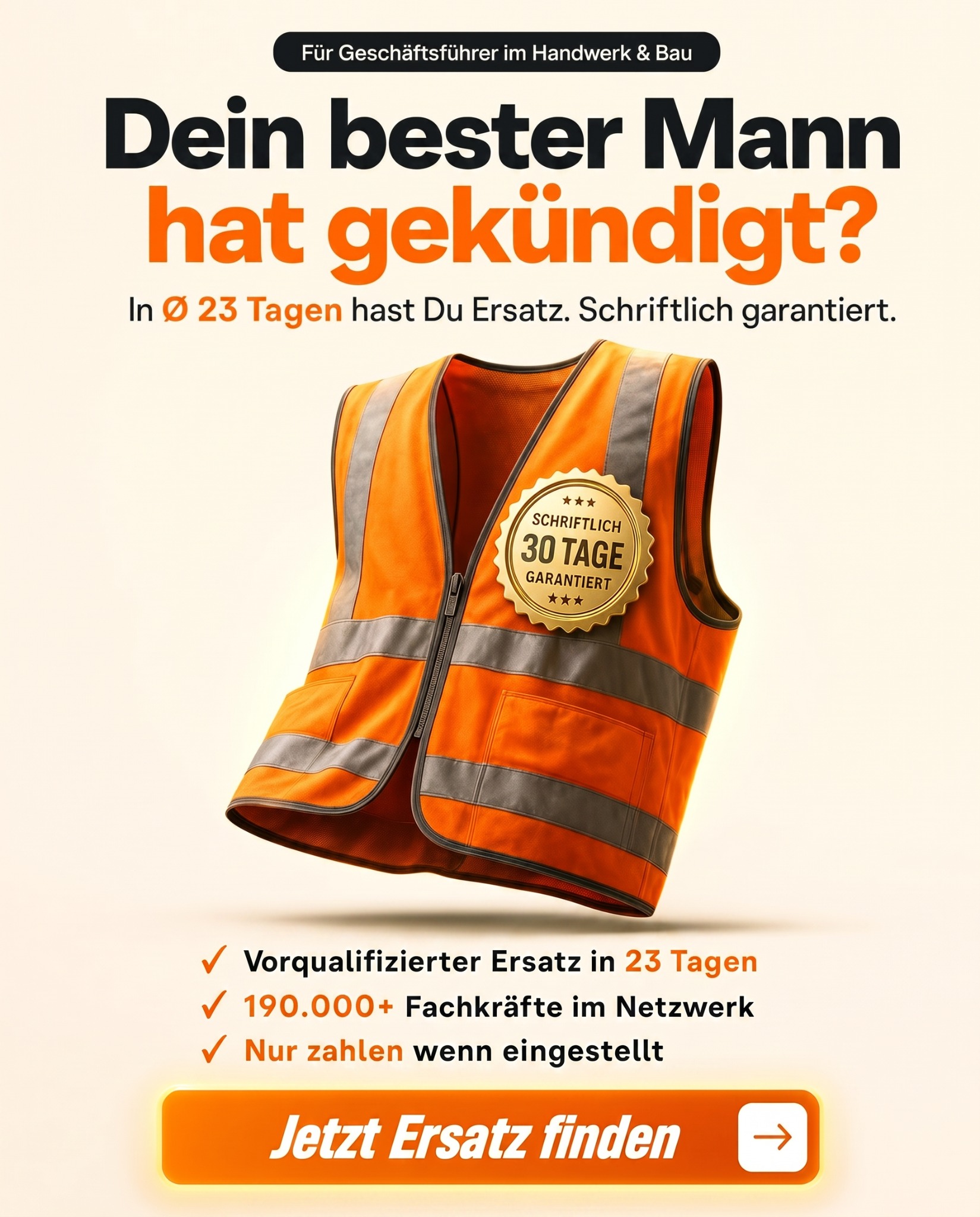 Candidate Flow GmbH - Recruitingpartner für Handwerk, Bau und Industrie Facebook ad