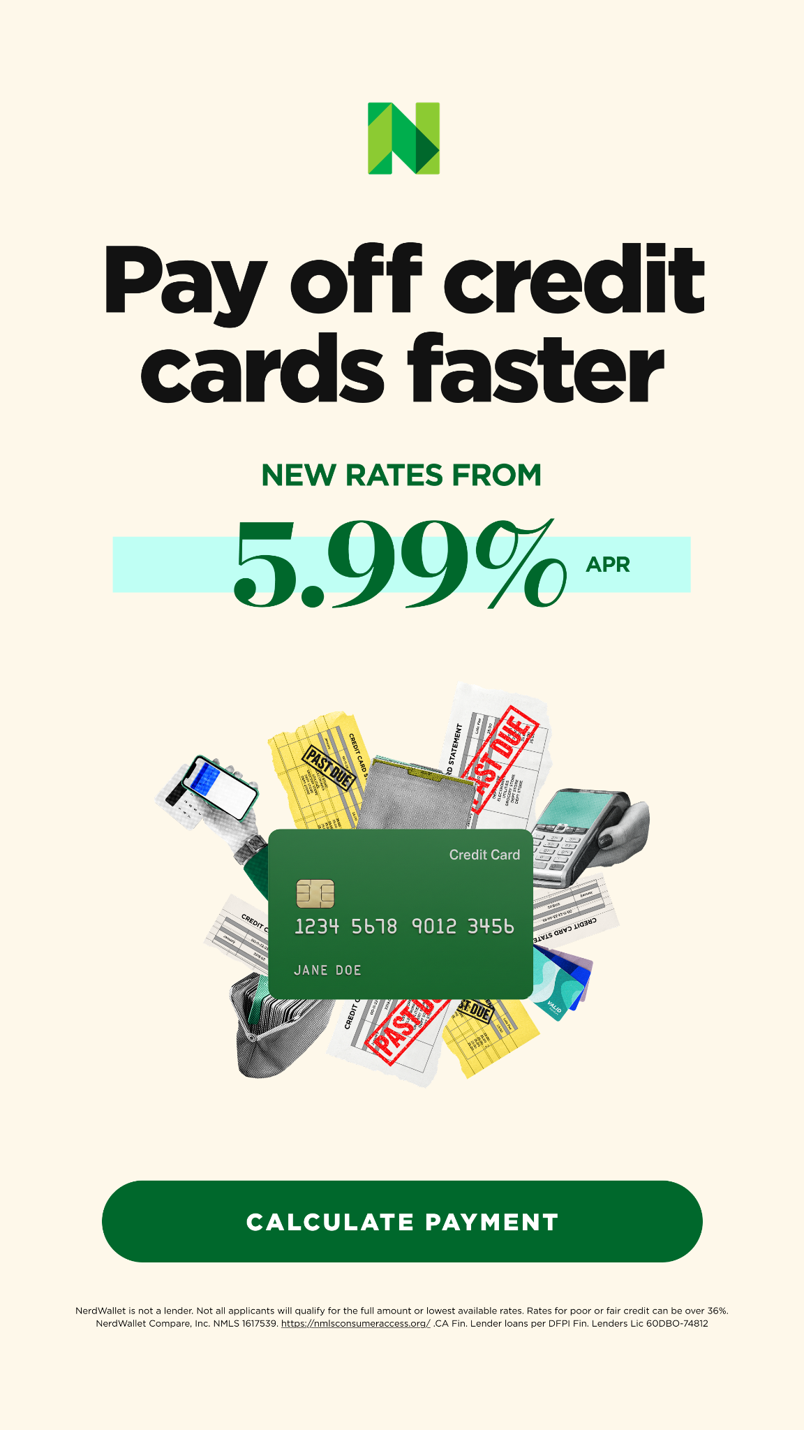 NerdWallet Facebook ad
