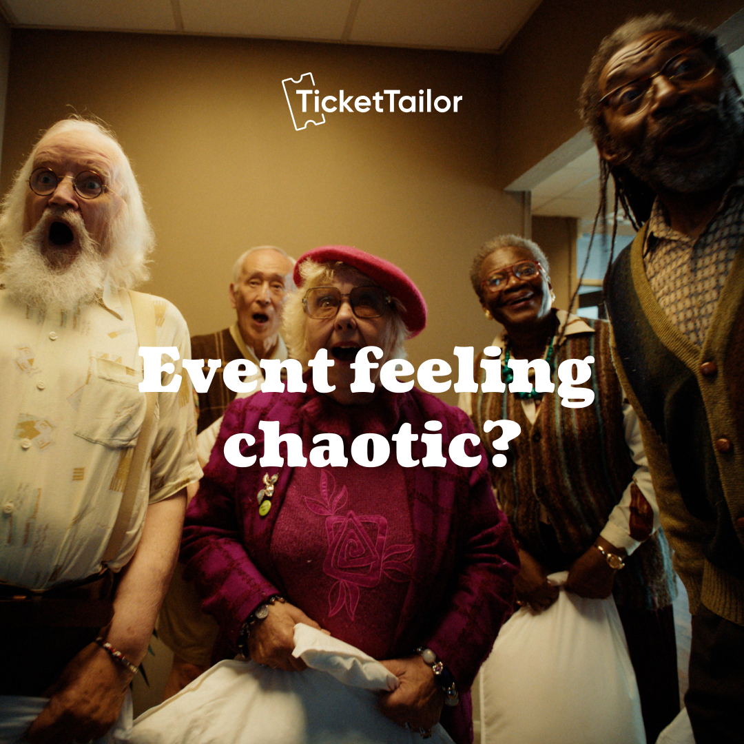 Ticket Tailor Facebook ad: Your event might feel wild but your ticketing…