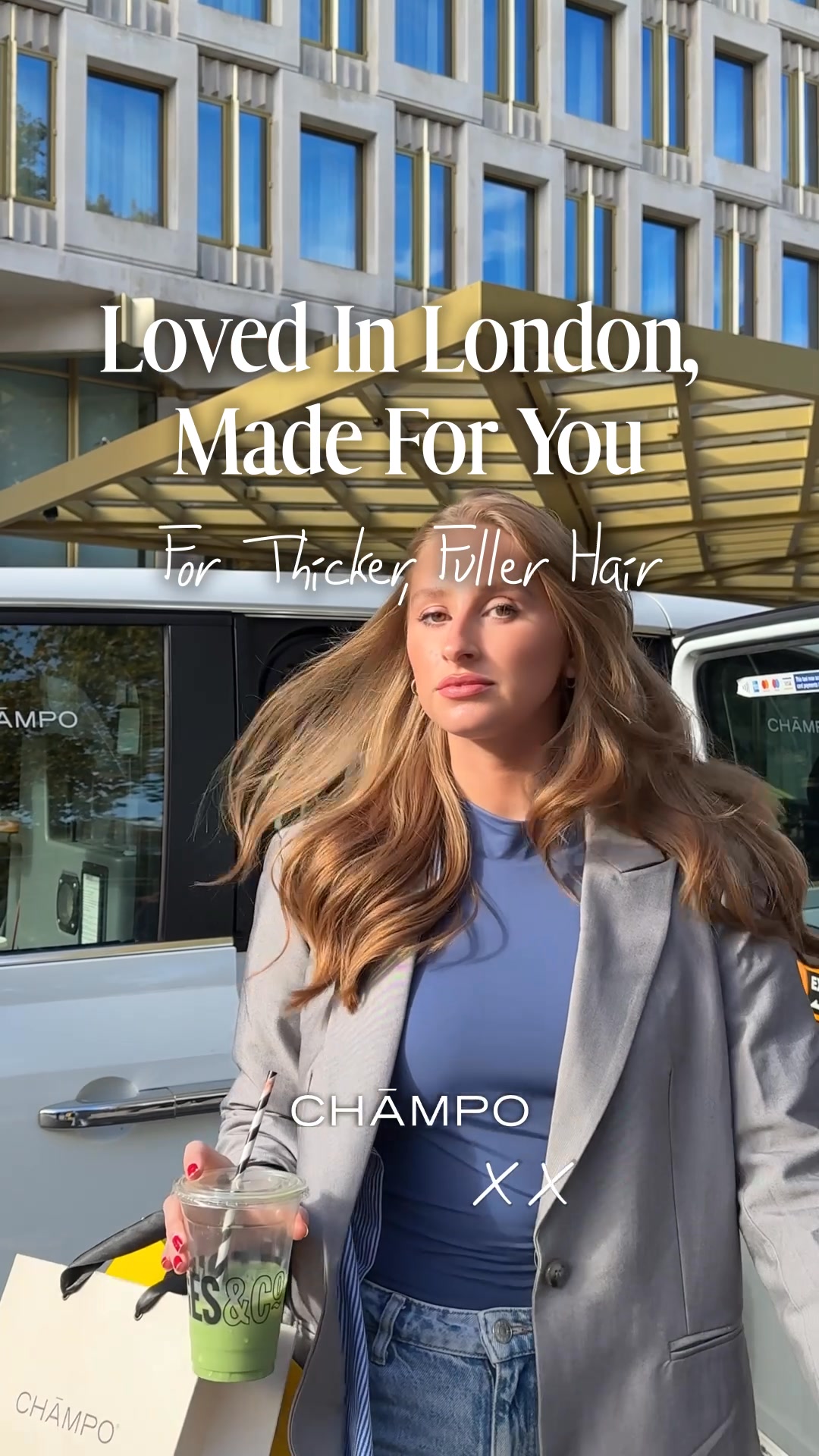 Chāmpo Haircare Facebook ad from Aug 25, 2026