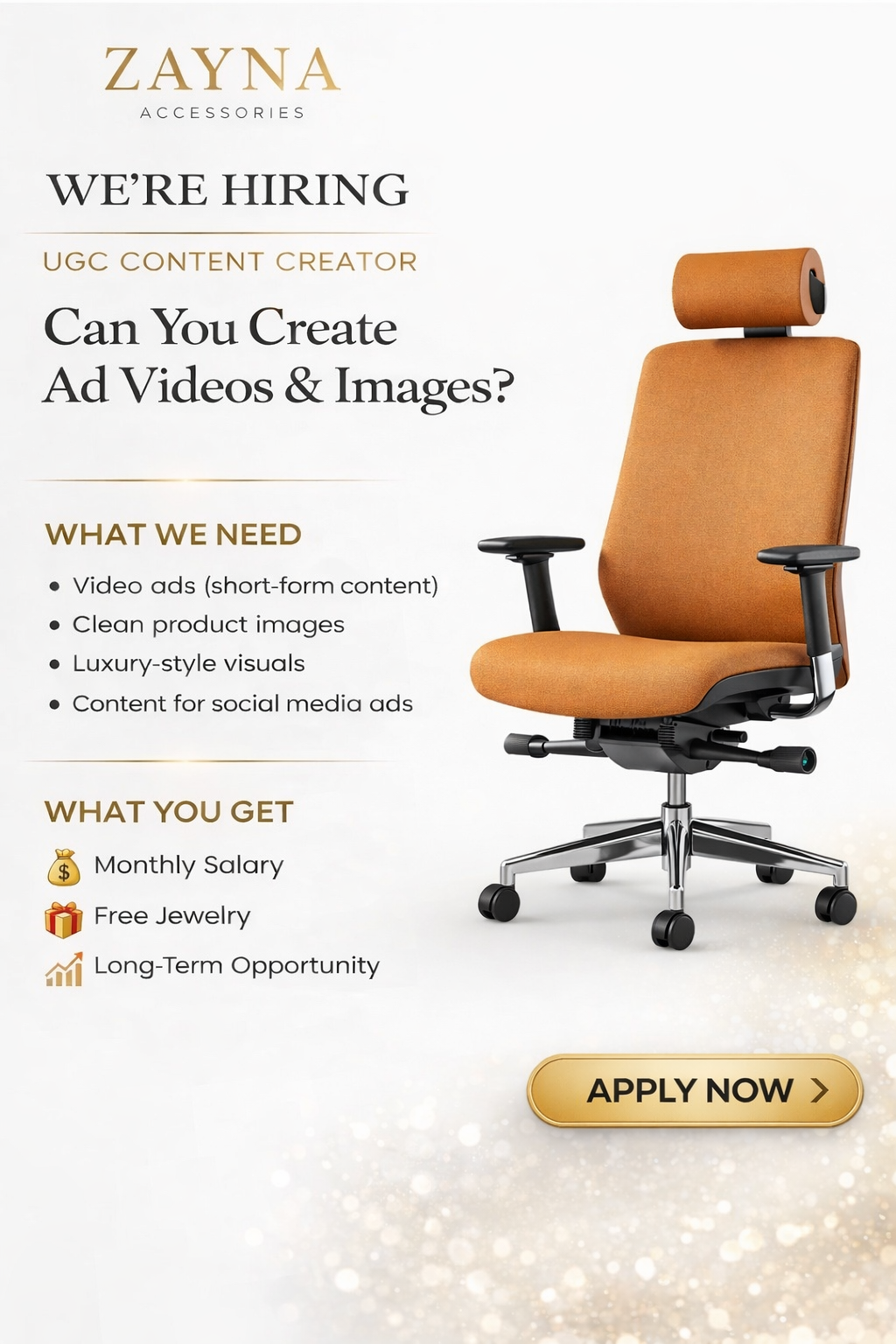 ZaynaAccessories Facebook ad: We’re Hiring Creators