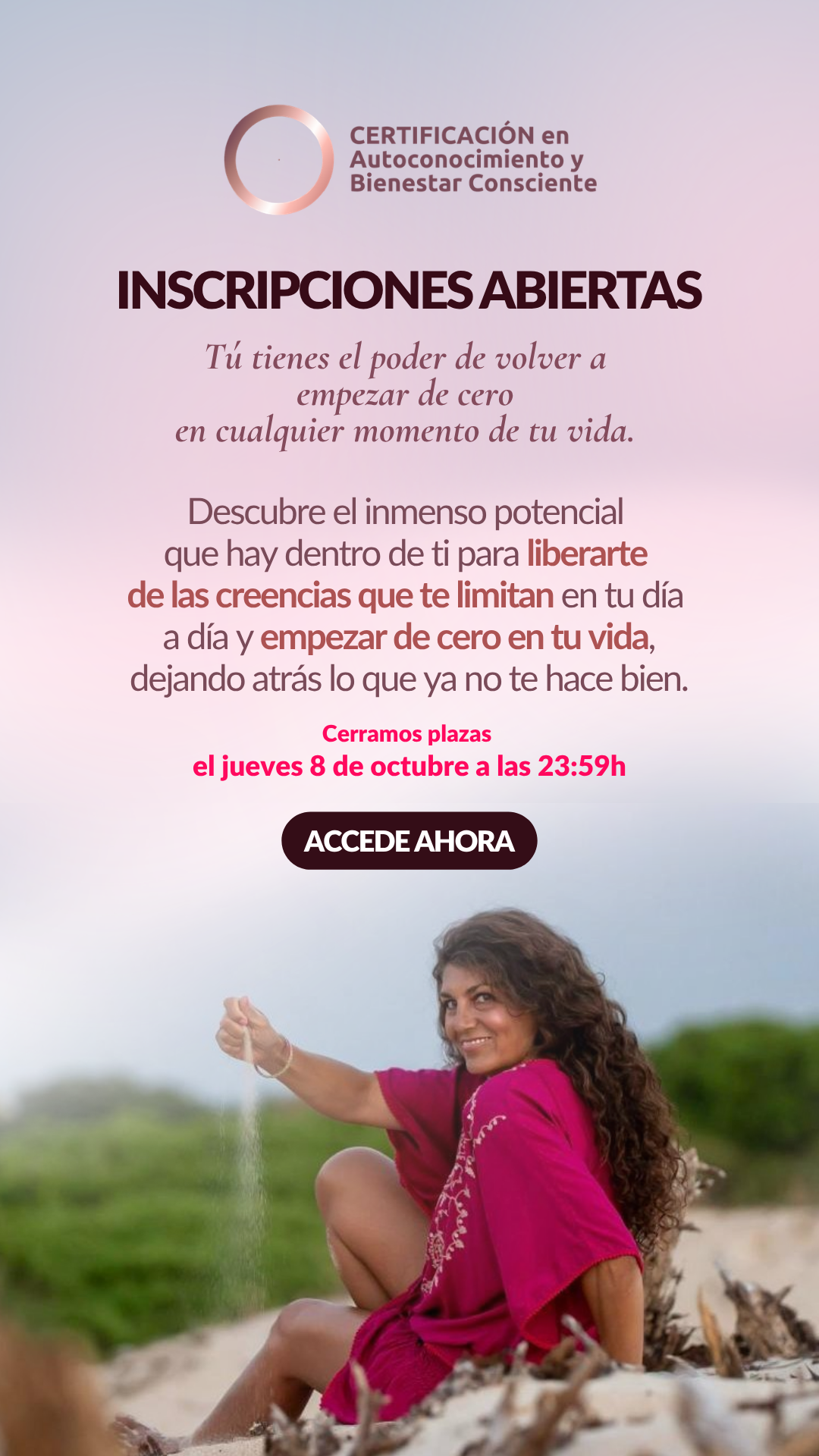 Paz Calap Coach profesional Facebook ad: Consigue un cambio profundo en tu vida