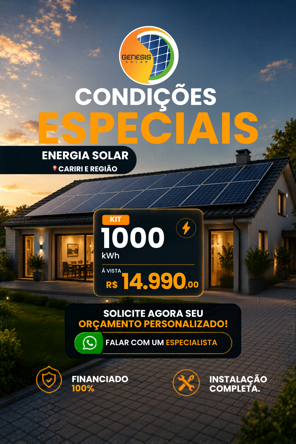 Gênesis Energia Solar Facebook ad