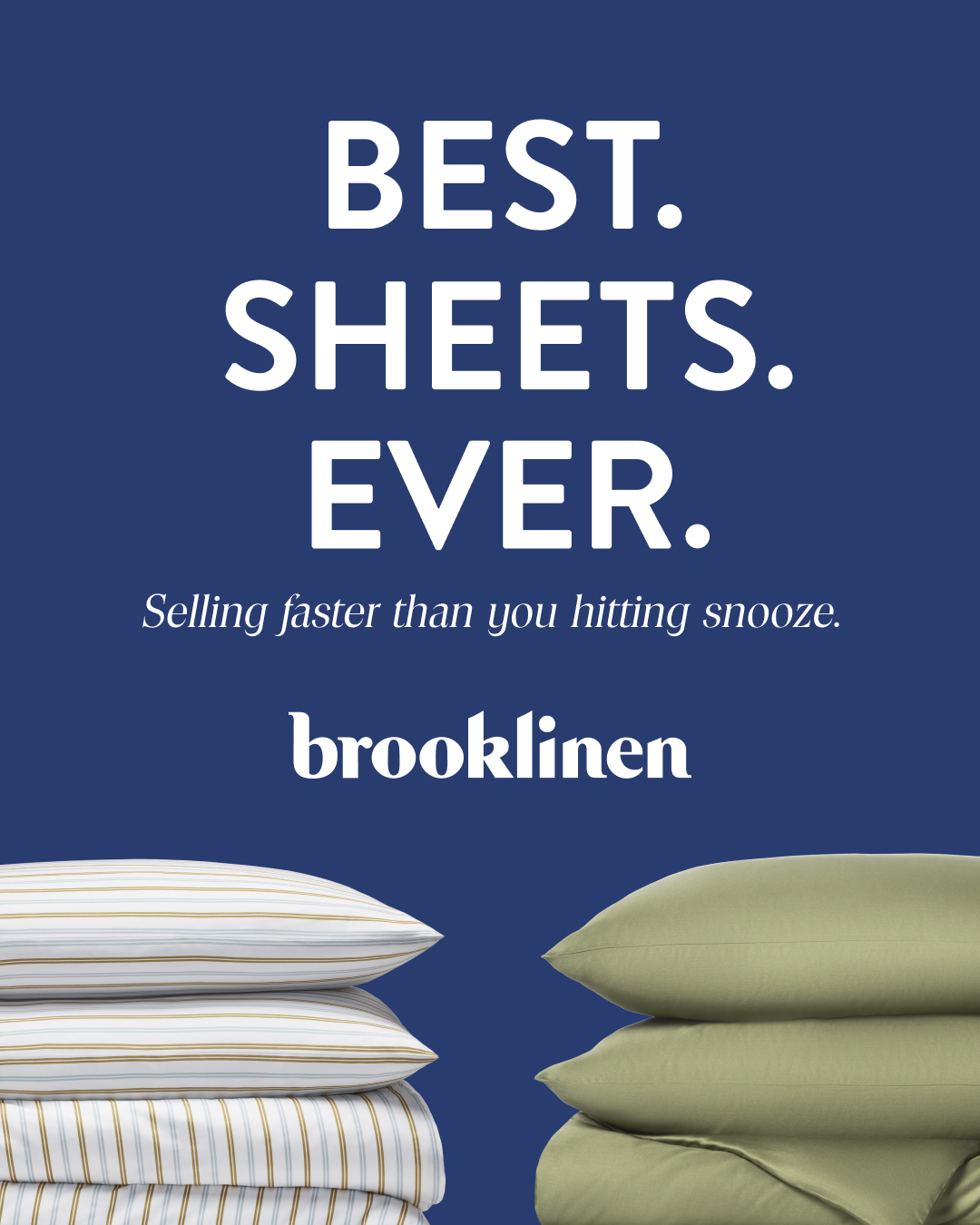 Brooklinen Facebook ad: Save 15% on our Hottest New Arrivals