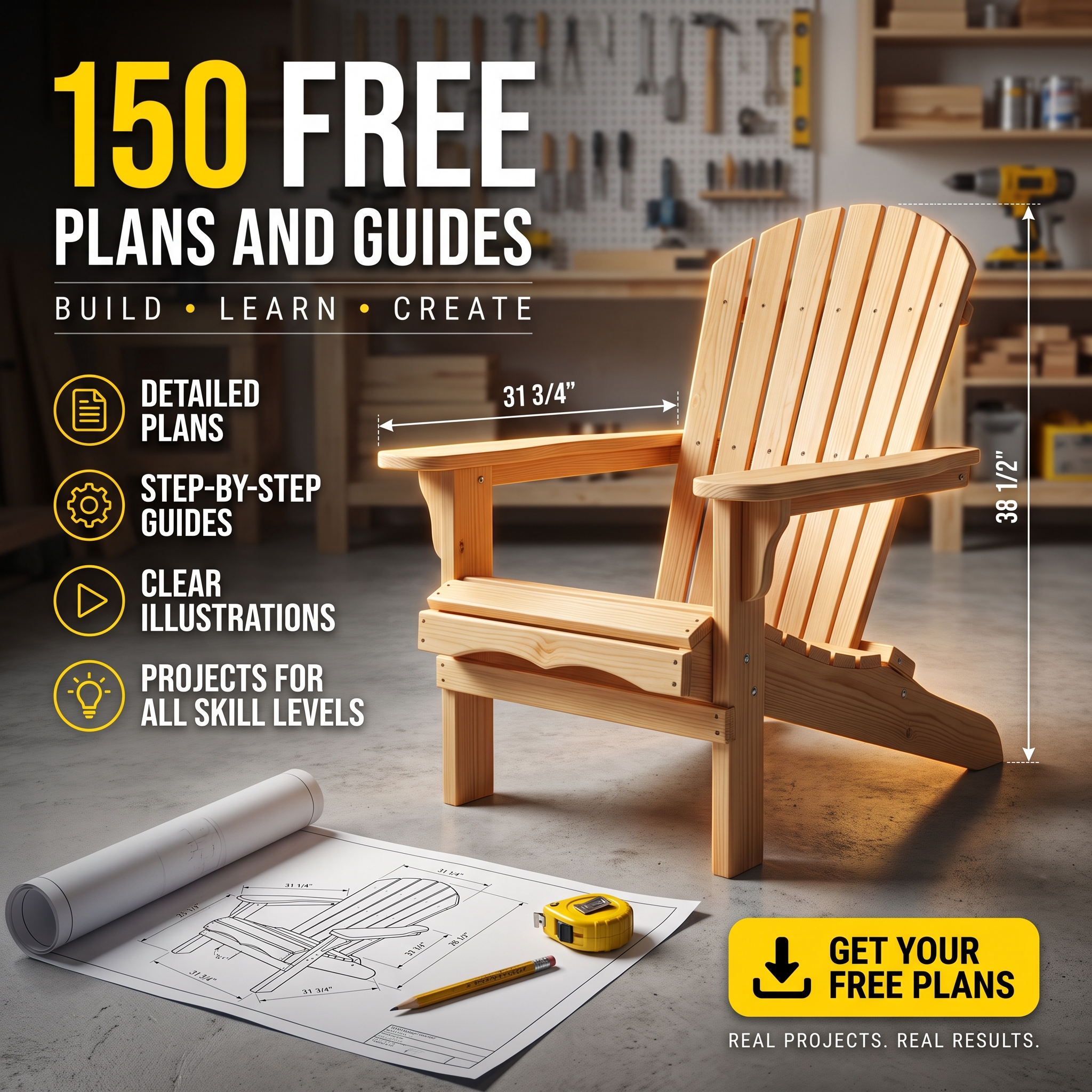 DIY Cheat Sheet.com Facebook ad: Free Woodworking Plans: Build Something Amazing This…