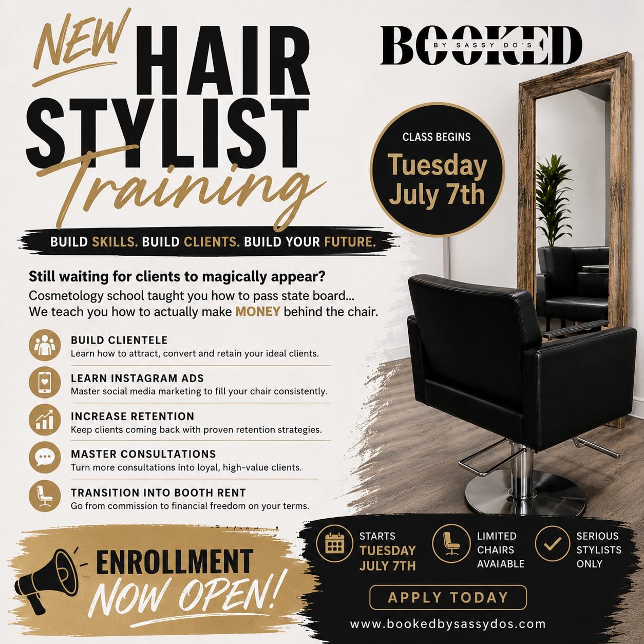 Sassy Do's Facebook ad: Home - Booked by Sassy Do's