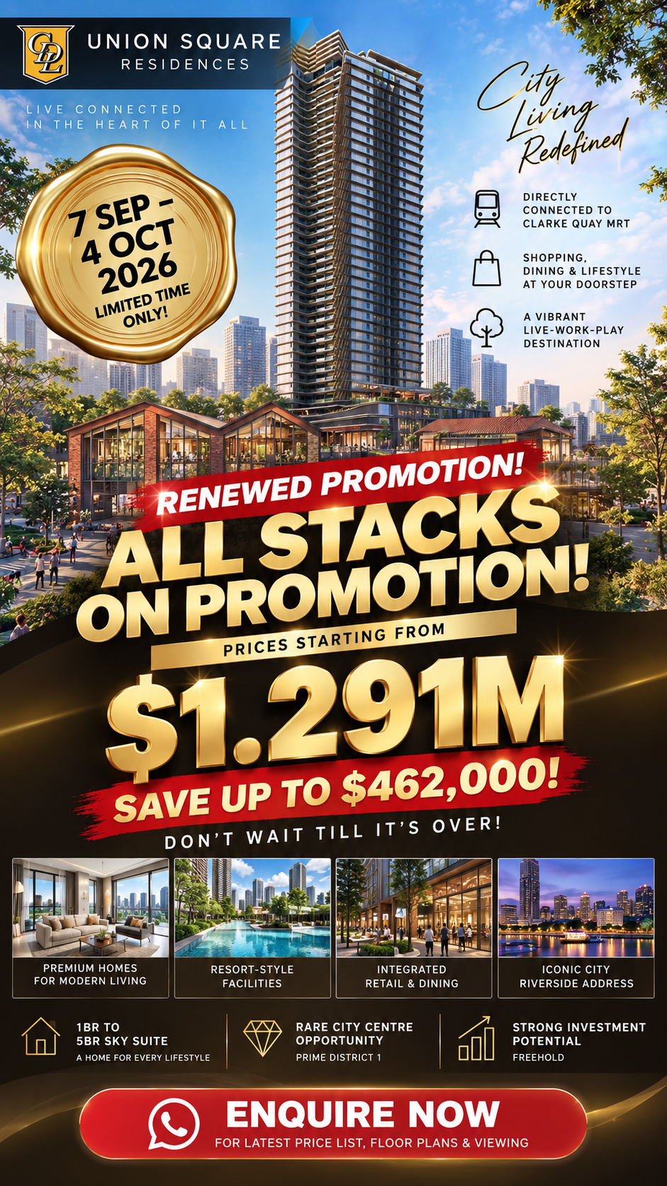 PNews Facebook ad: Union Square Residences | Save Up To $462K