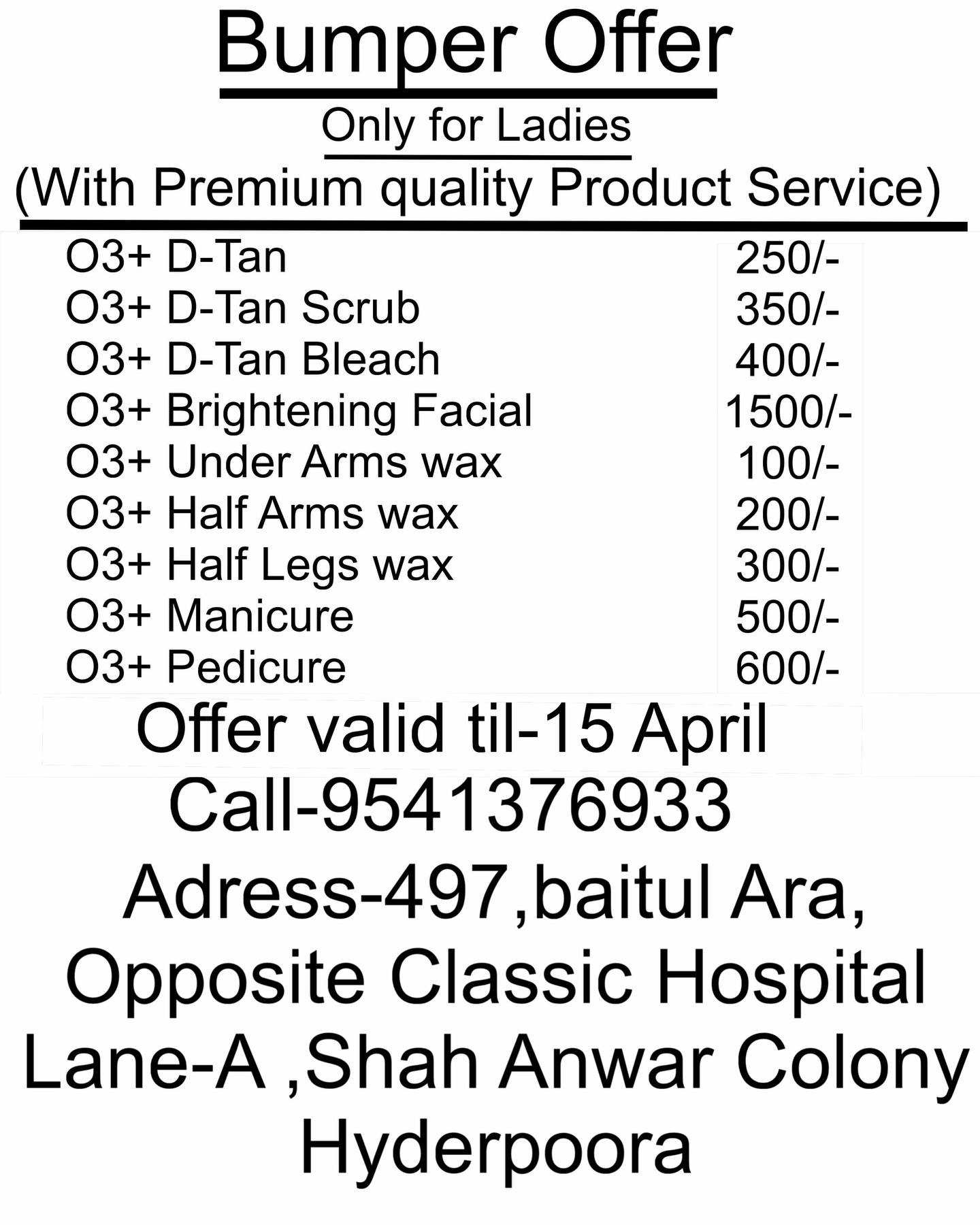 lorealsalonhyderpoora Facebook ad from Apr 10, 2026