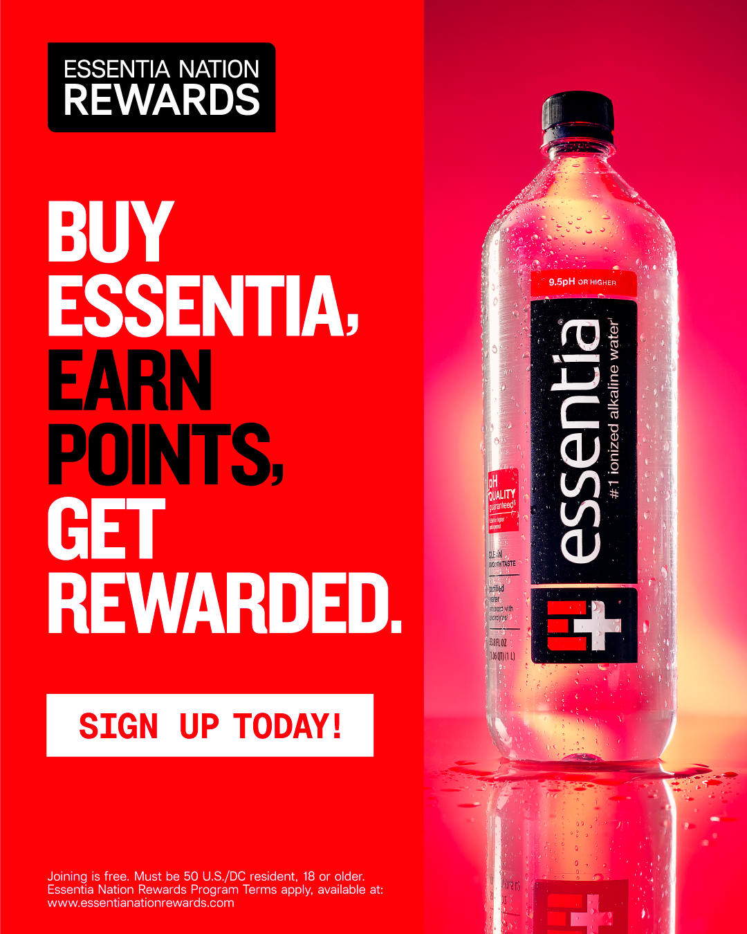 Essentia Water Facebook ad