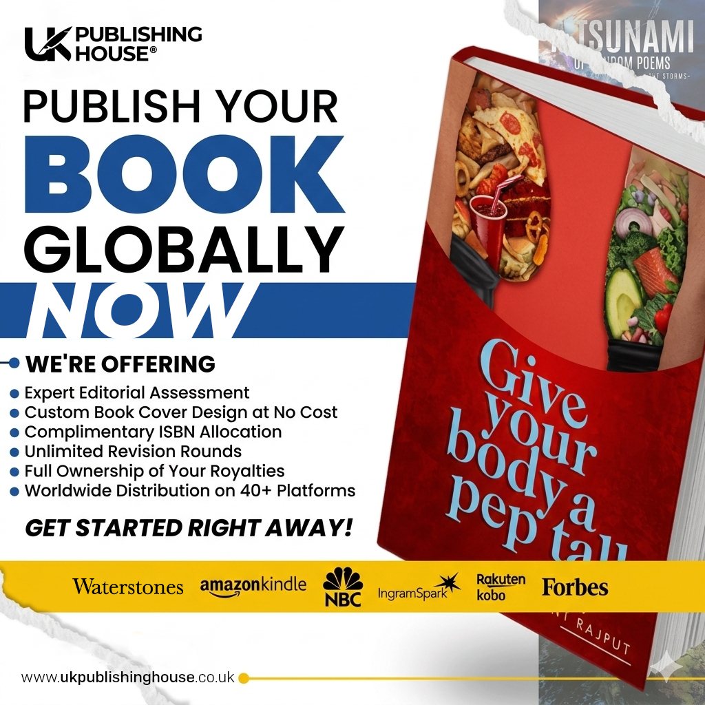 UK Publishing House Ltd. Facebook ad: Publish your book worldwide today.