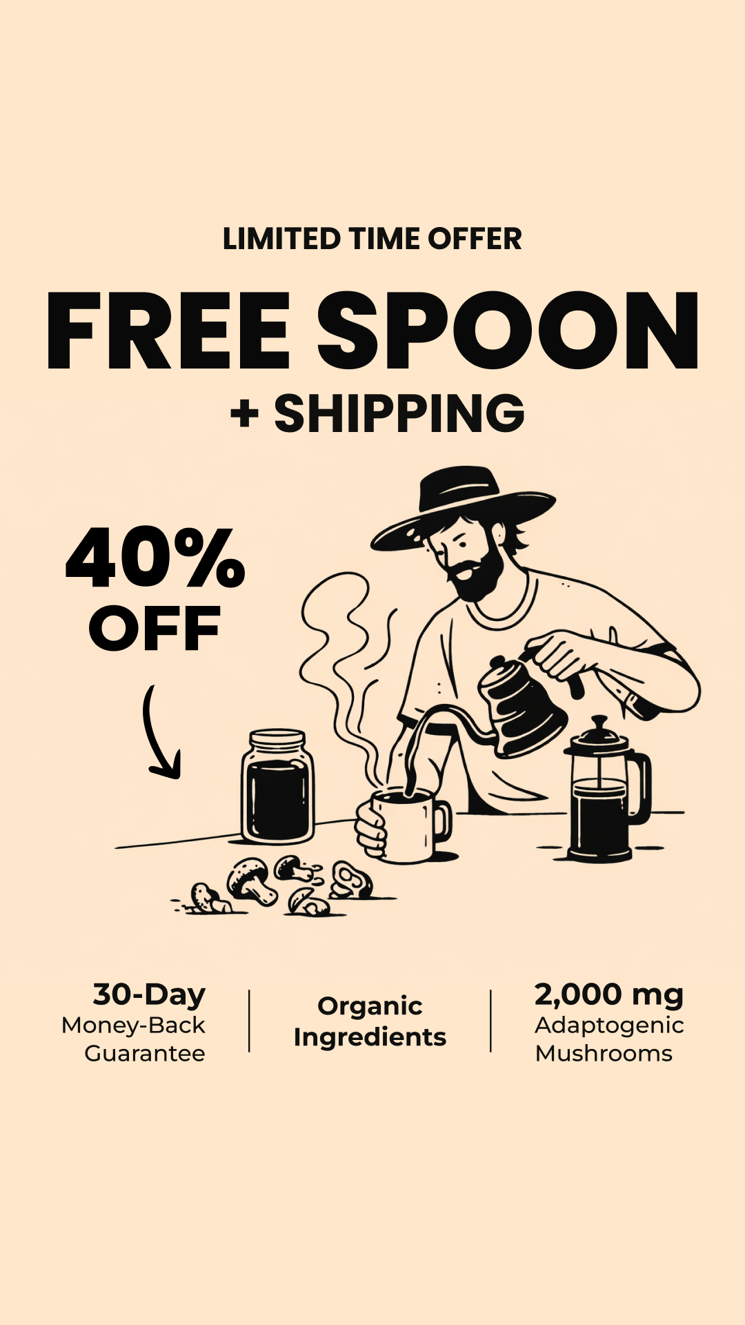 RYZE Superfoods Facebook ad
