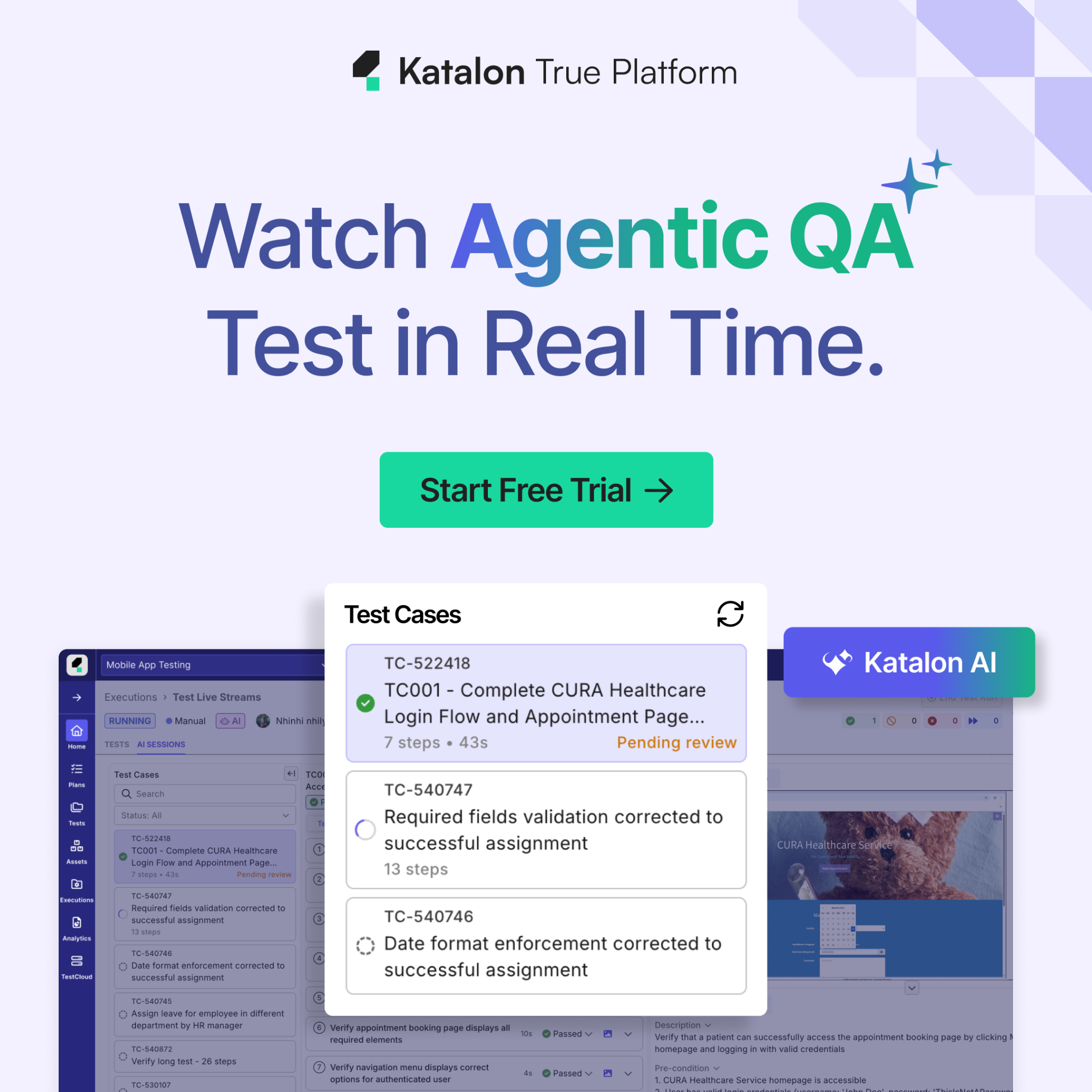 Katalon Facebook ad