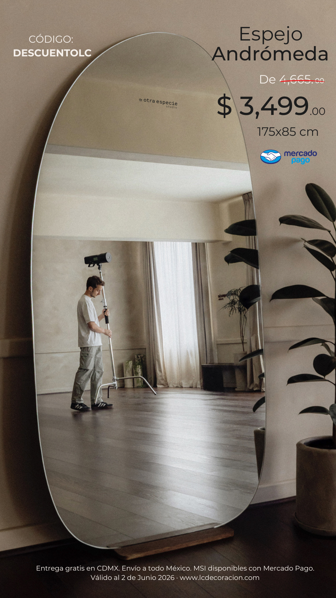 Lc_decoracion Facebook ad: El espejo que transforma cualquier espacio.
