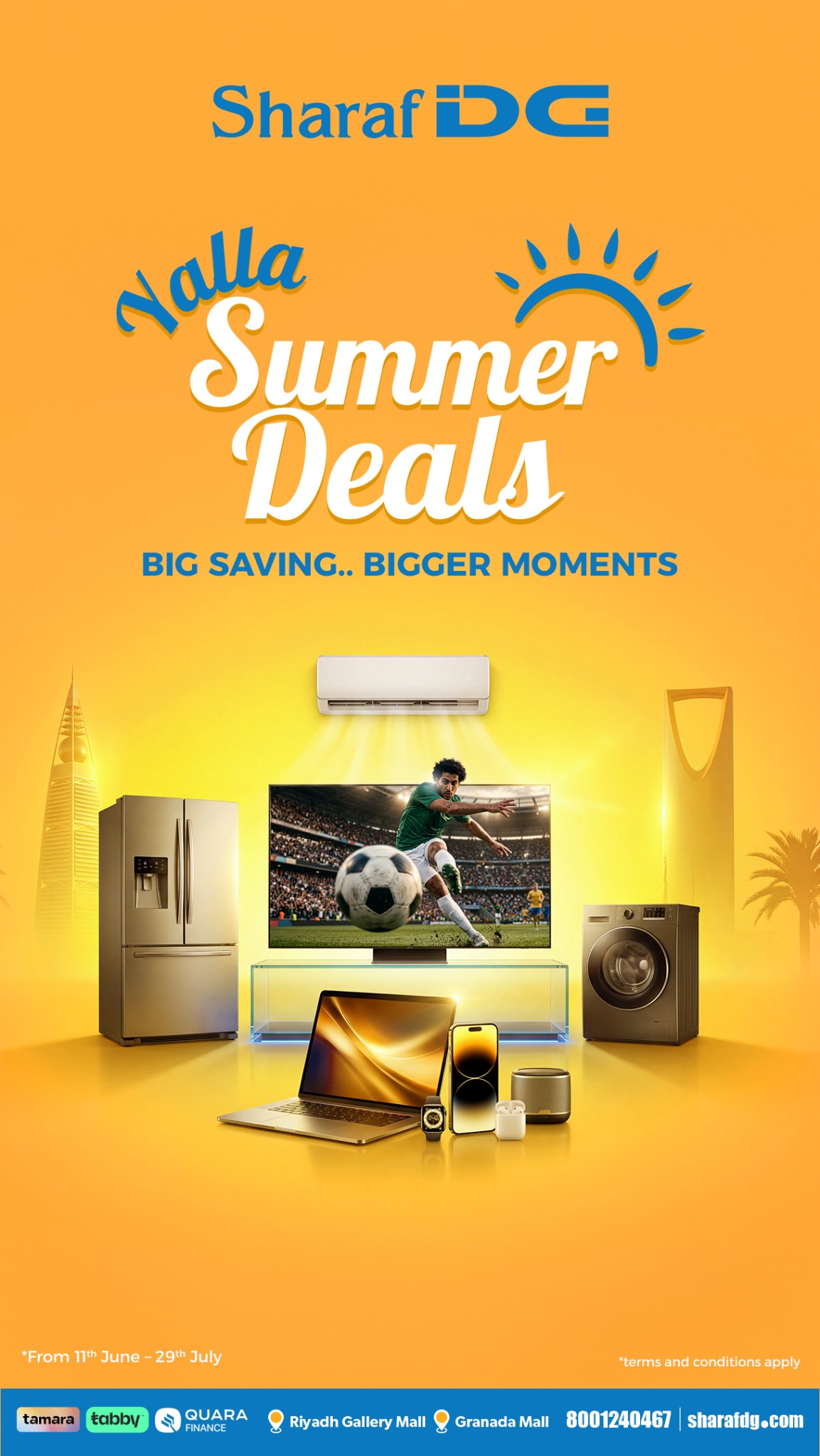 Sharaf DG Saudi Facebook ad: Yalla Summer Sale Offers Are Live