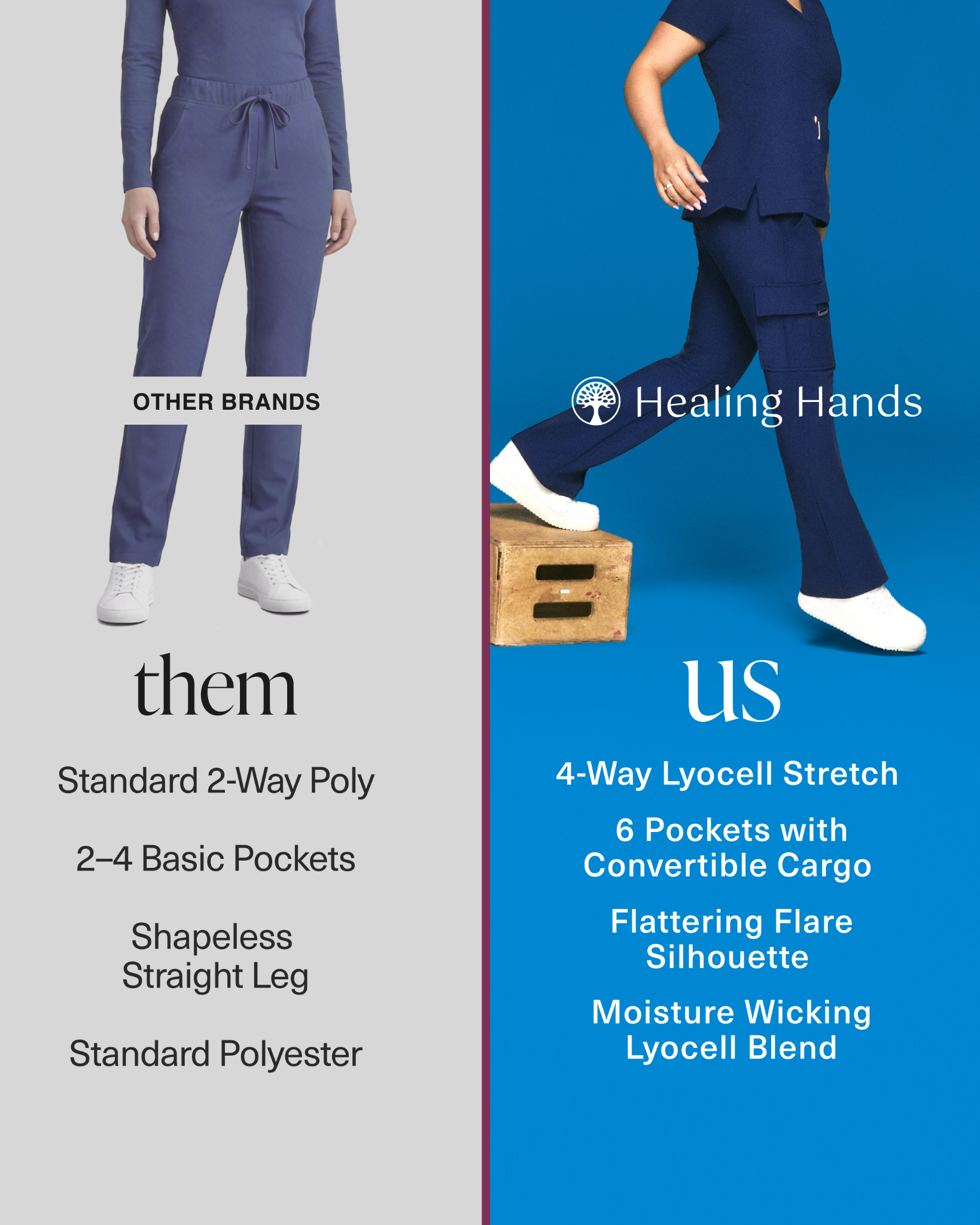 Healing Hands Scrubs Facebook ad