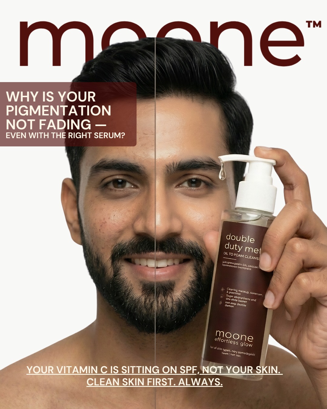 shree._iii Facebook ad: Moone Double Duty Melt - Oil to Foam Cleanser | 120ML