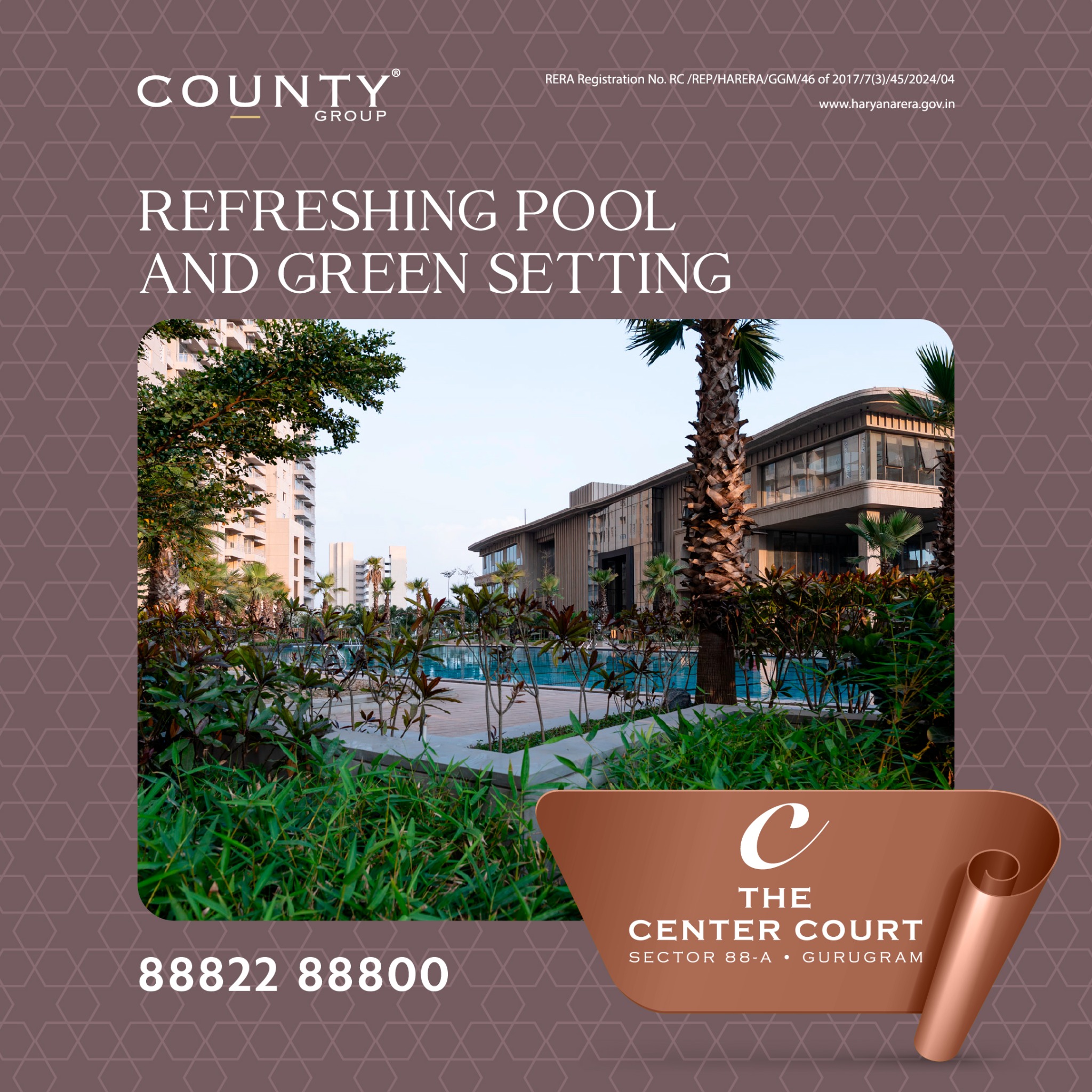 County Group Facebook ad: Discover a life surrounded by greens, calm, and…