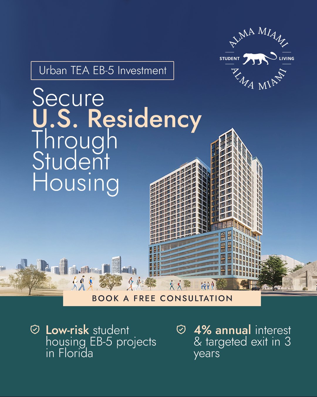 BAI Capital Facebook ad: Secure your future in the U.S.