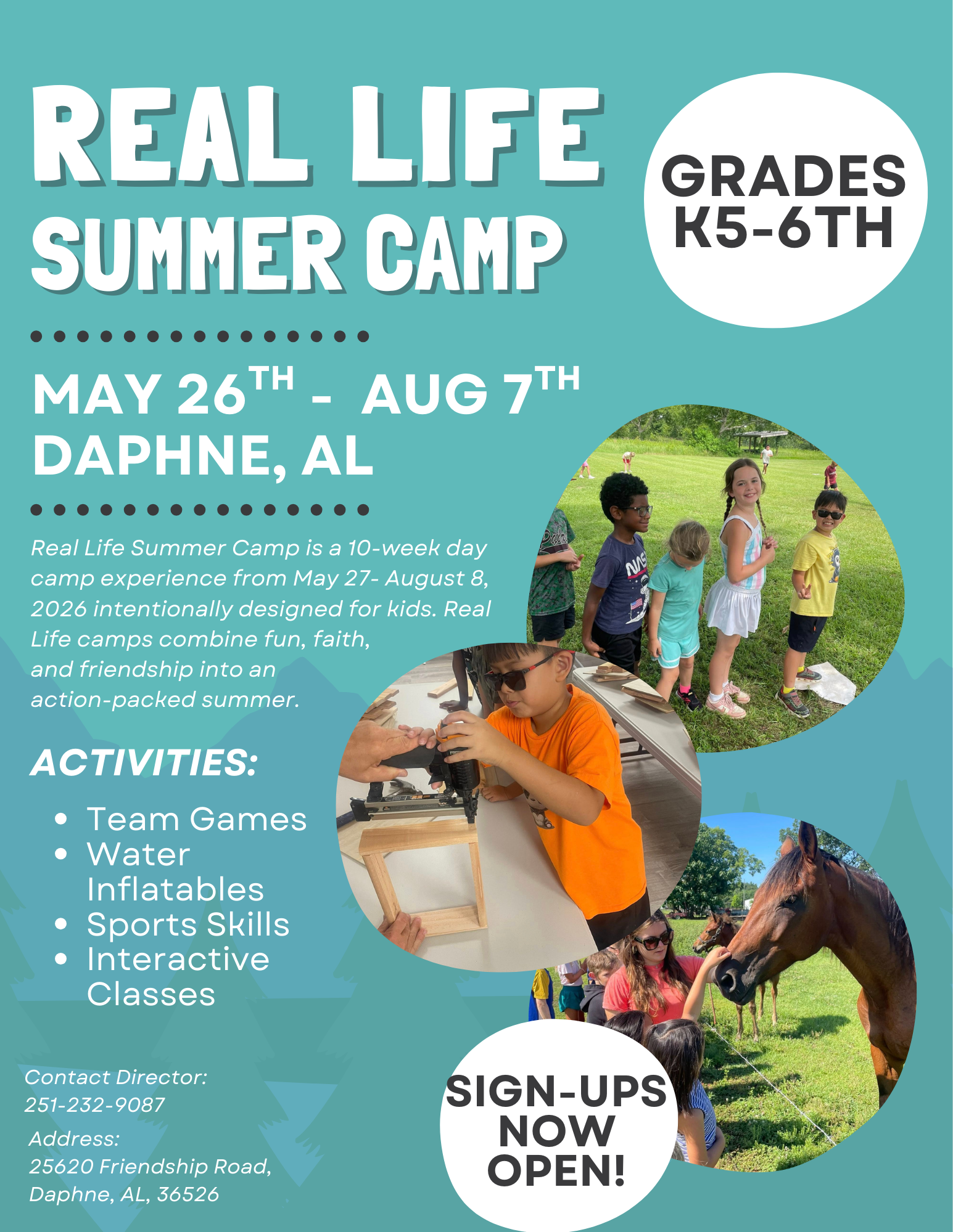 Real Life Camps & Sports Facebook ad: Chat with us