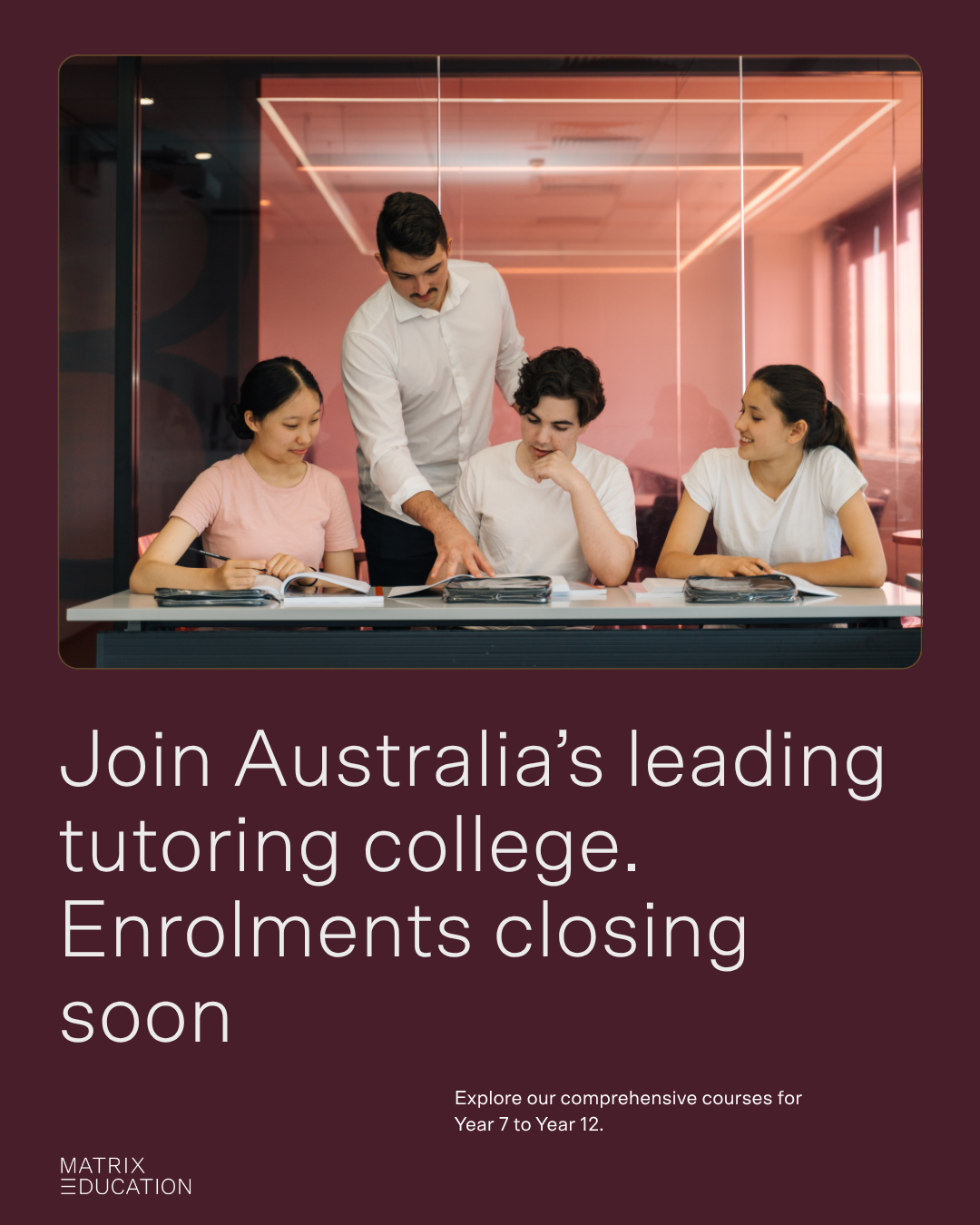 Matrix Education Facebook ad