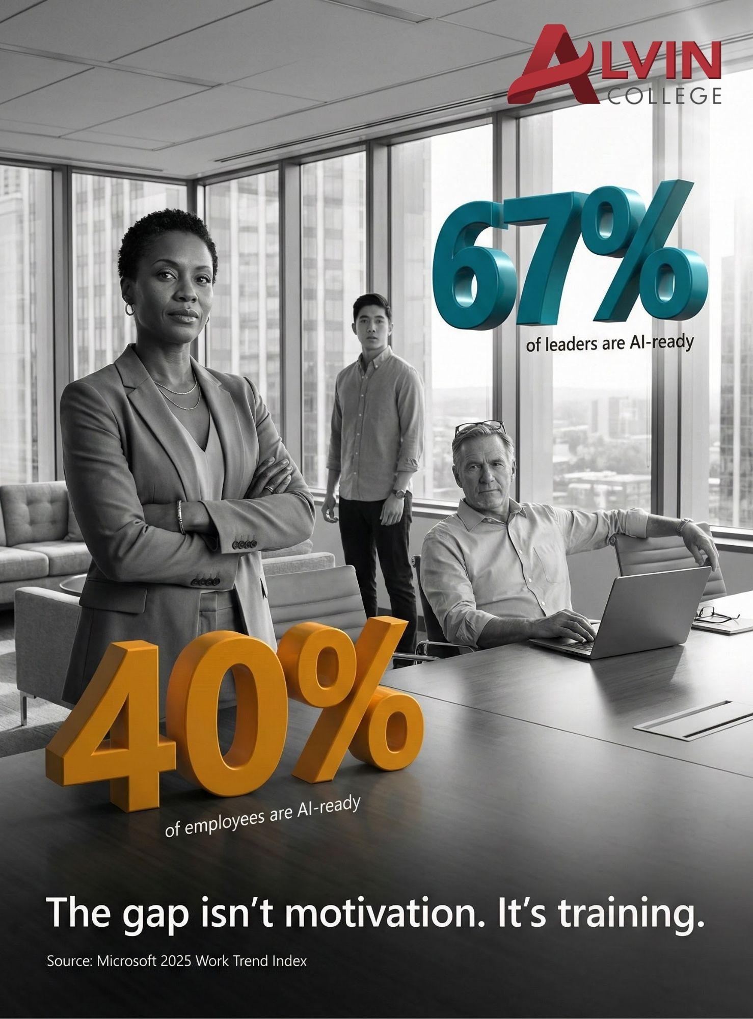 Alvin College Facebook ad: Real AI Skills in 30 Days