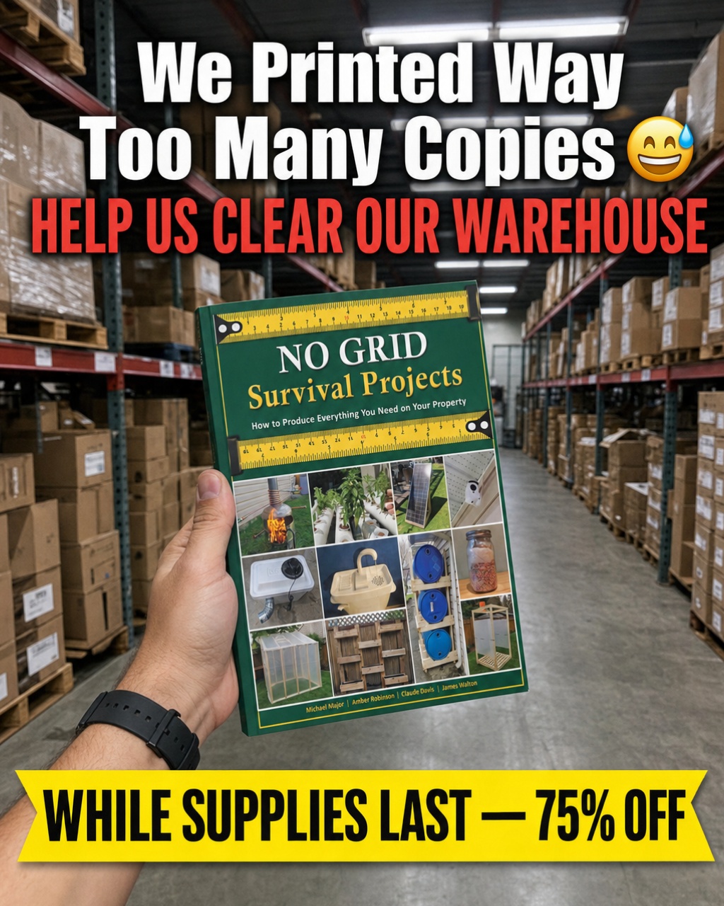 No Grid Survival Projects Facebook ad