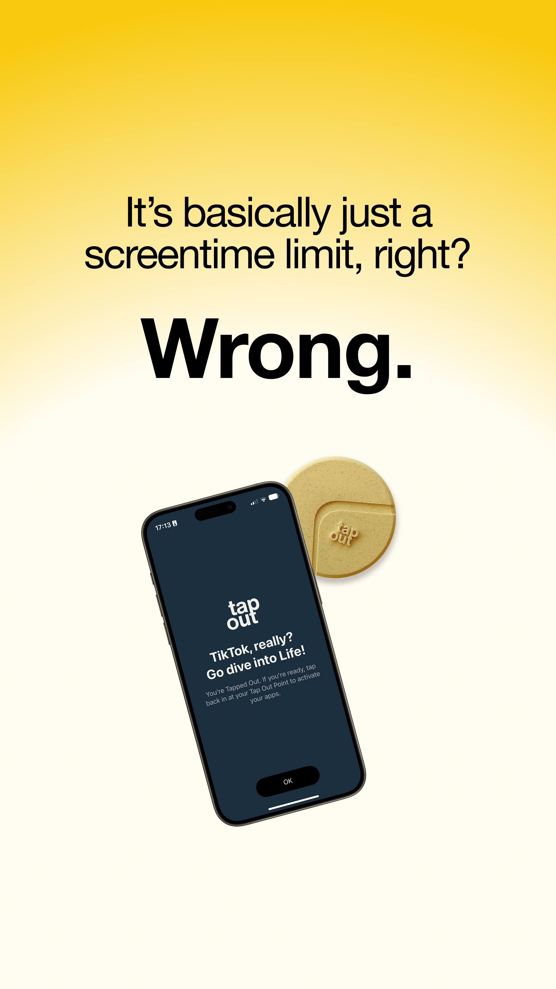 Tap Out Facebook ad