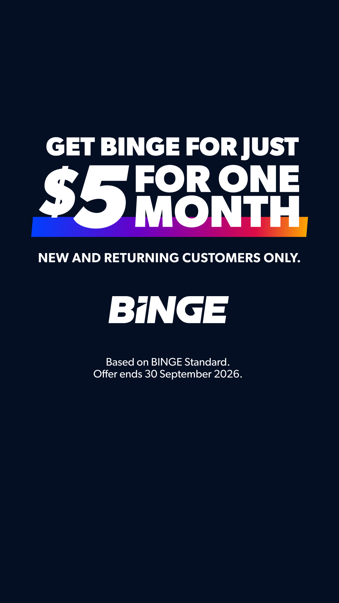 Binge Facebook ad